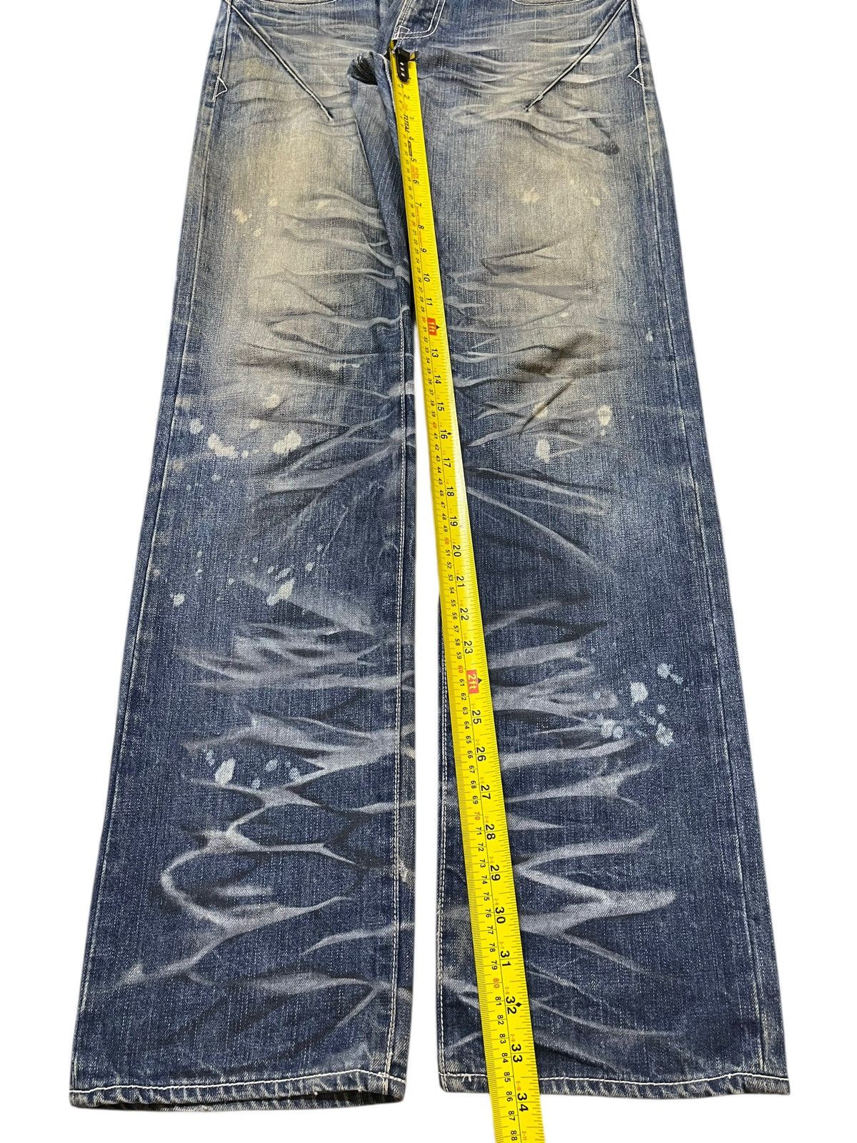 If Six Was Nine Vintage Japanese Brand Claw Mark Wash Style Jeans Size US 32 / EU 48 - 13 Thumbnail