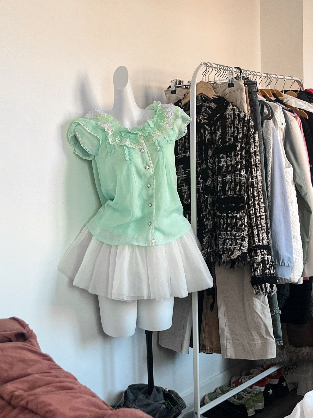 Other Mint Pastel cute Babydoll shirt balletcore top Size XS / US 0-2 / IT 36-38 - 1 Thumbnail