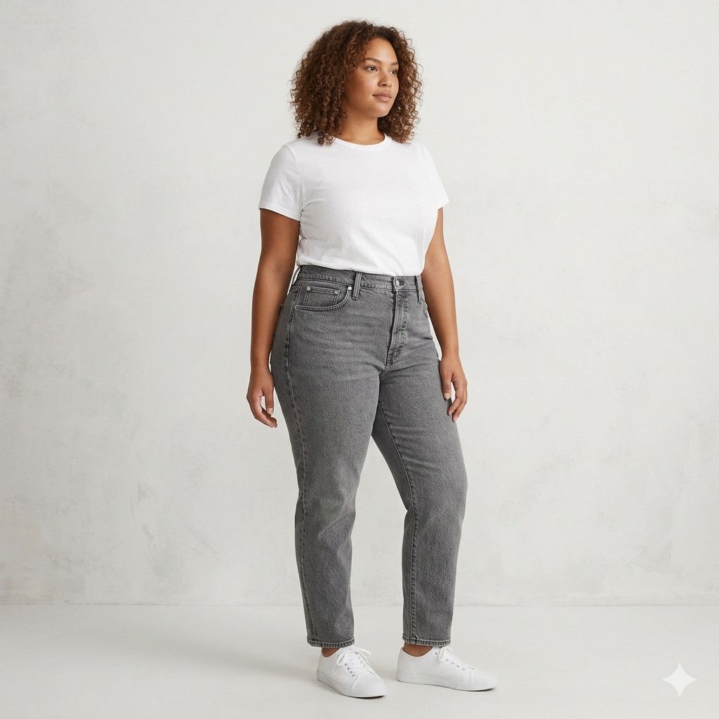 Madewell Madewell Size 33 Jeans Perfect Vintage Black Grey Wash High Size 42" / US 20 - 3 Thumbnail