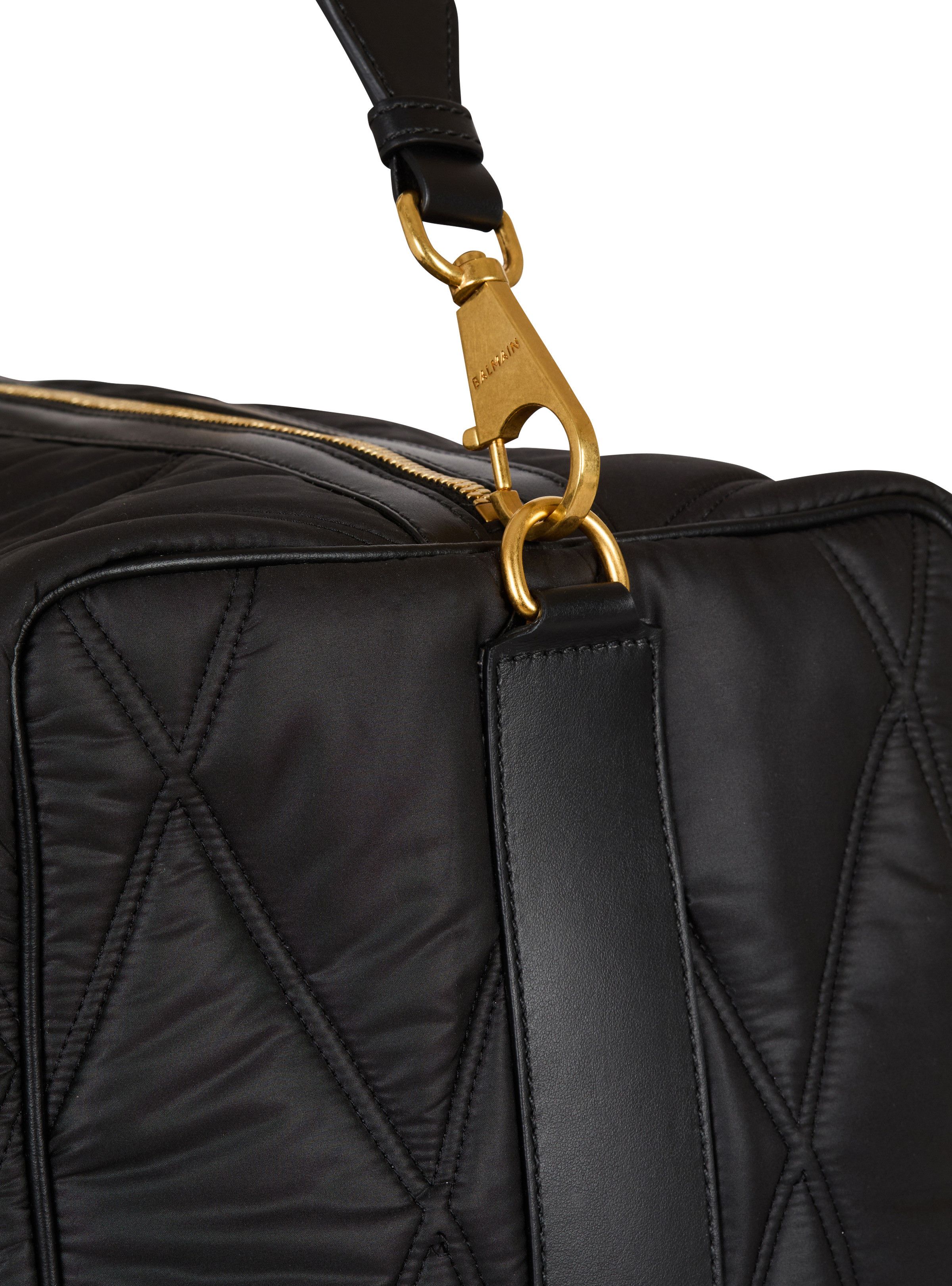 Balmain o1s1wg111225 Size:OS/Grid Quilted Duffle Bag in Black Size ONE SIZE - 4 Thumbnail