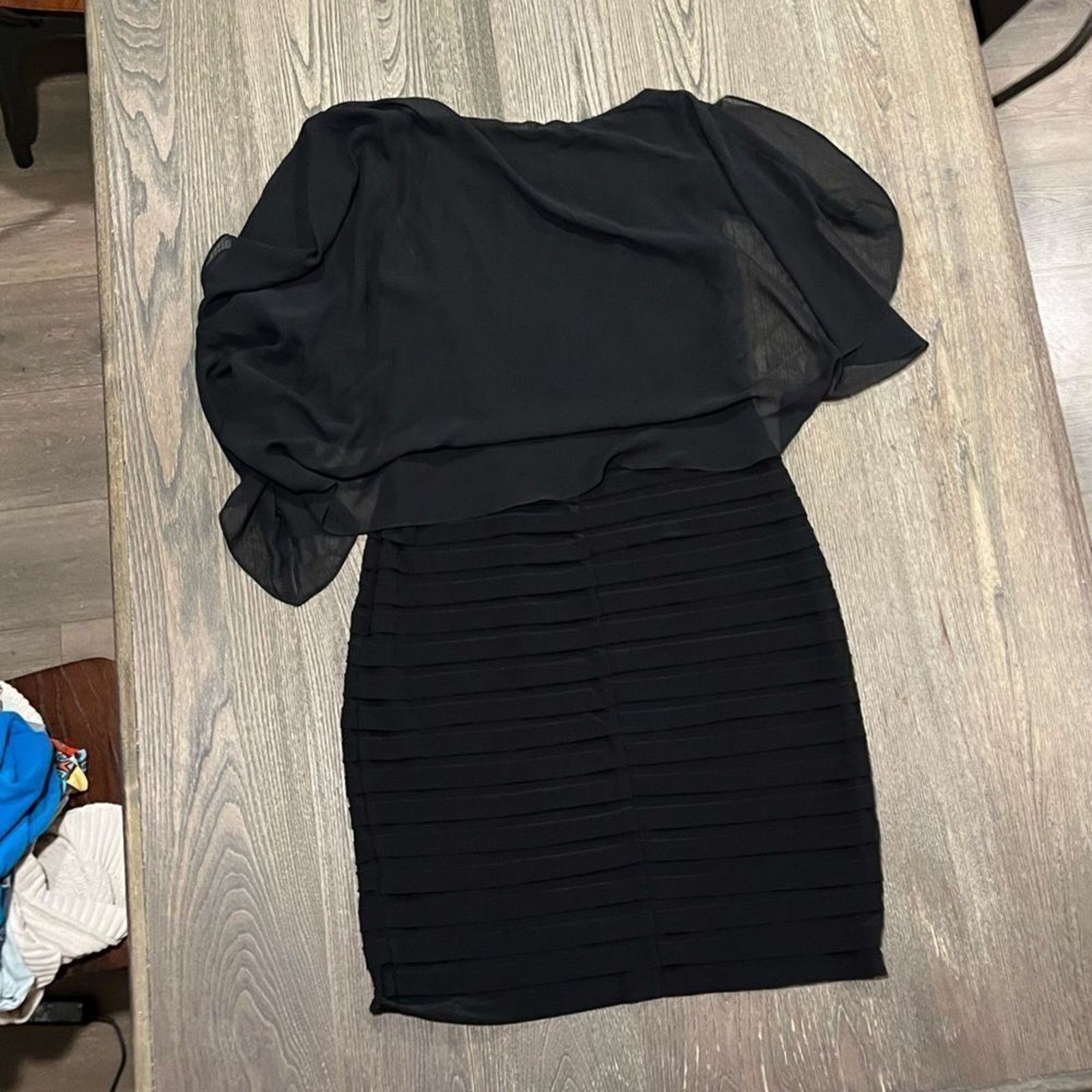 Vintage Scarlett Women Bodycon Dress Chiffon Over Layer Tiered SZ 12 Size XL / US 12-14 / IT 48-50 - 7 Thumbnail