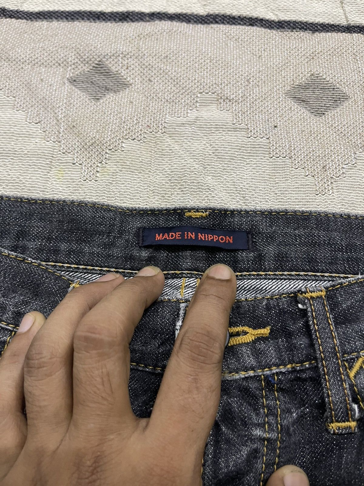 If Six Was Nine 2000s BLUE WAY DISTRESSED MUDMAD IF6WAS9 STYLE DENIM JEANS Size US 32 / EU 48 - 12 Thumbnail