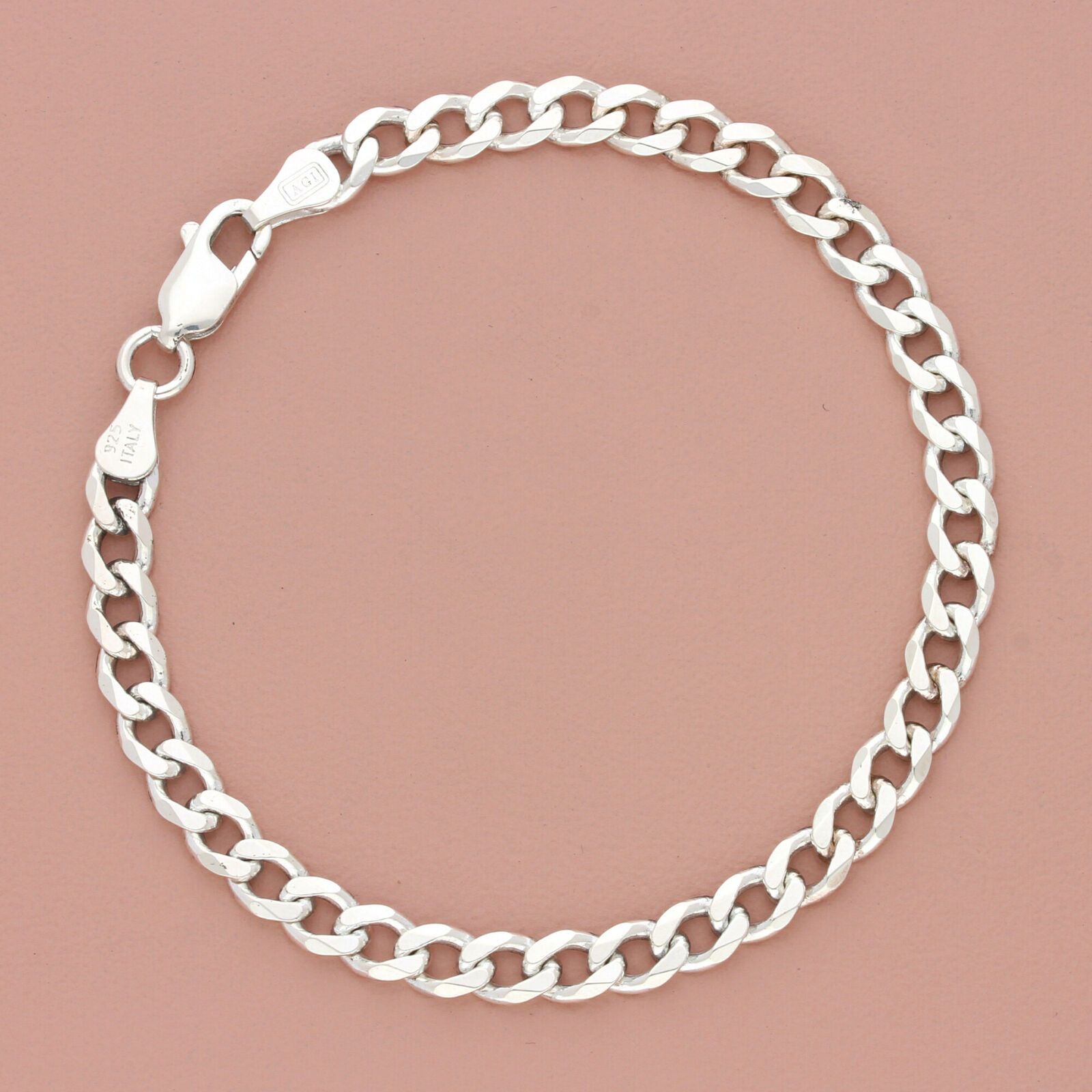 Designer sterling silver store various cross charm cable chain bracelet size 7.25in