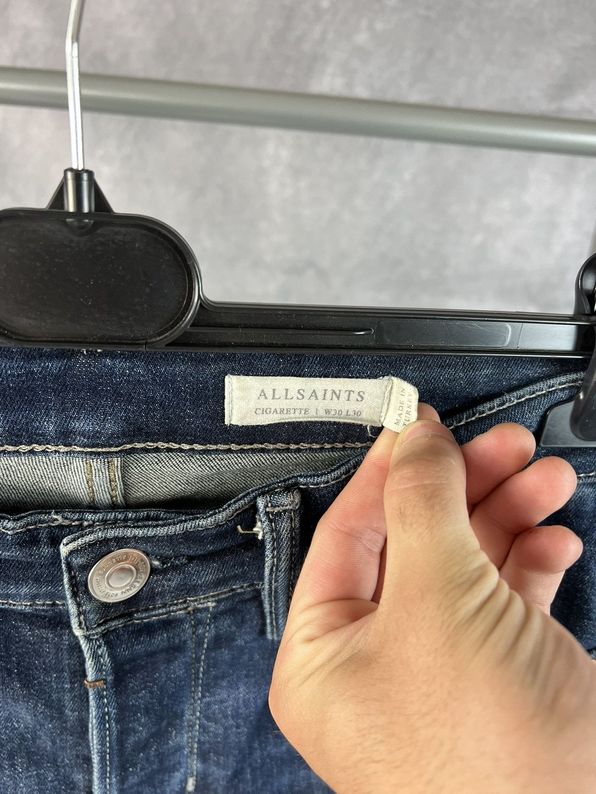 20471120 × Allsaints × Japanese Brand All saints cigarette denim jeans Size US 30 / EU 46 - 3 Thumbnail
