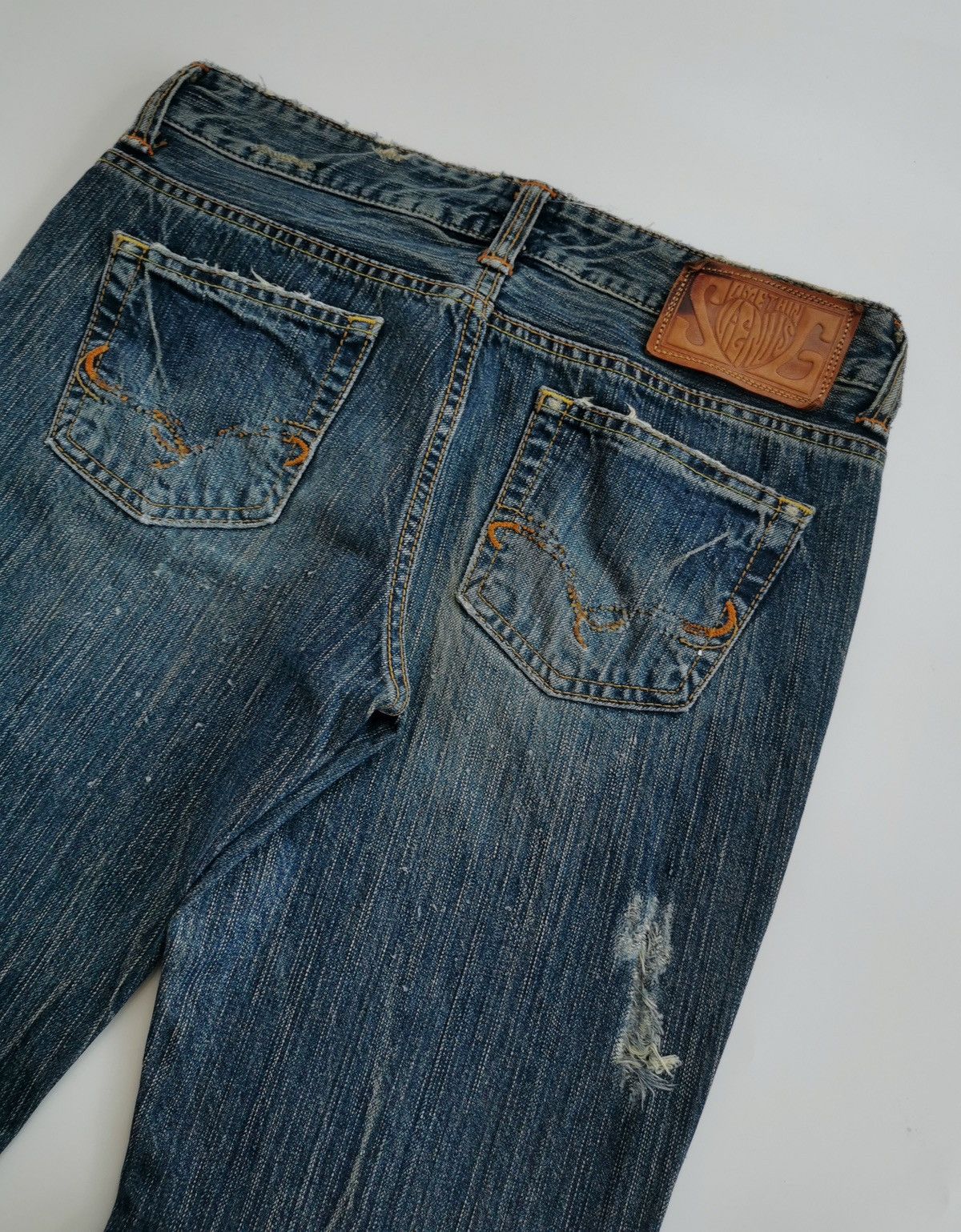 Edwin Bootcut Edwin Something Vienus Distressed Denim Jeans Size 30" / US 8 / IT 44 - 9 Thumbnail
