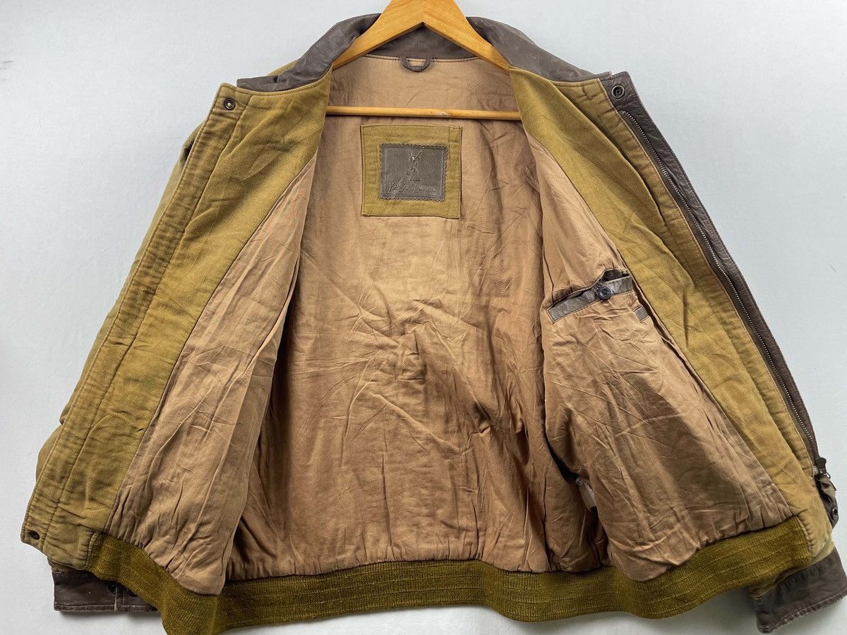 Yves Saint Laurent Vintage Saint laurent leather jacket brown Size US L / EU 52-54 / 3 - 3 Thumbnail