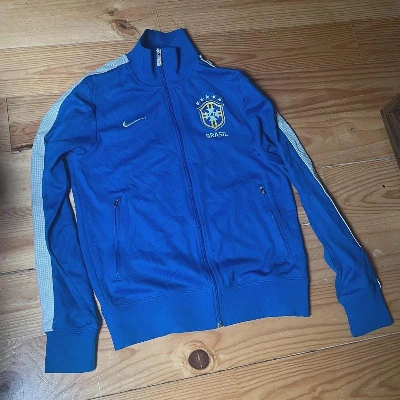 Nike Nike Brazil CBF Track Jacket Vintage Small Size US S / EU 44-46 / 1 - 1 Thumbnail