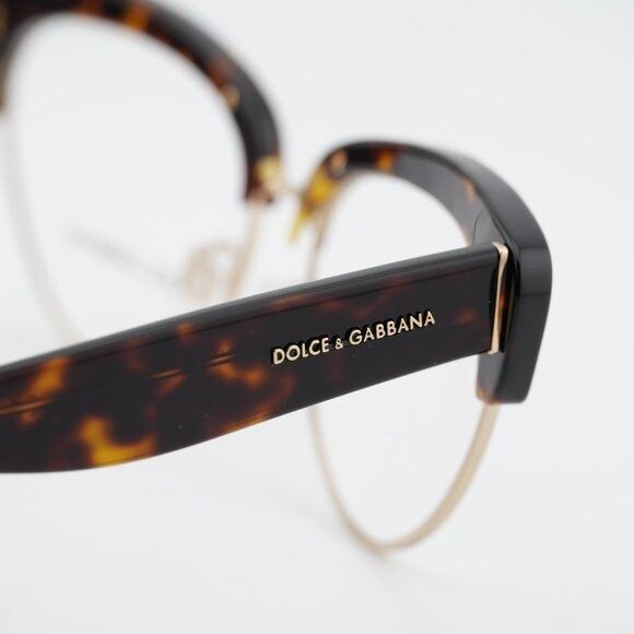 Dolce & Gabbana Dolce & Gabbana DG3247 502 Eyeglasses Cat Eye Havana 53mm Size ONE SIZE - 6 Thumbnail