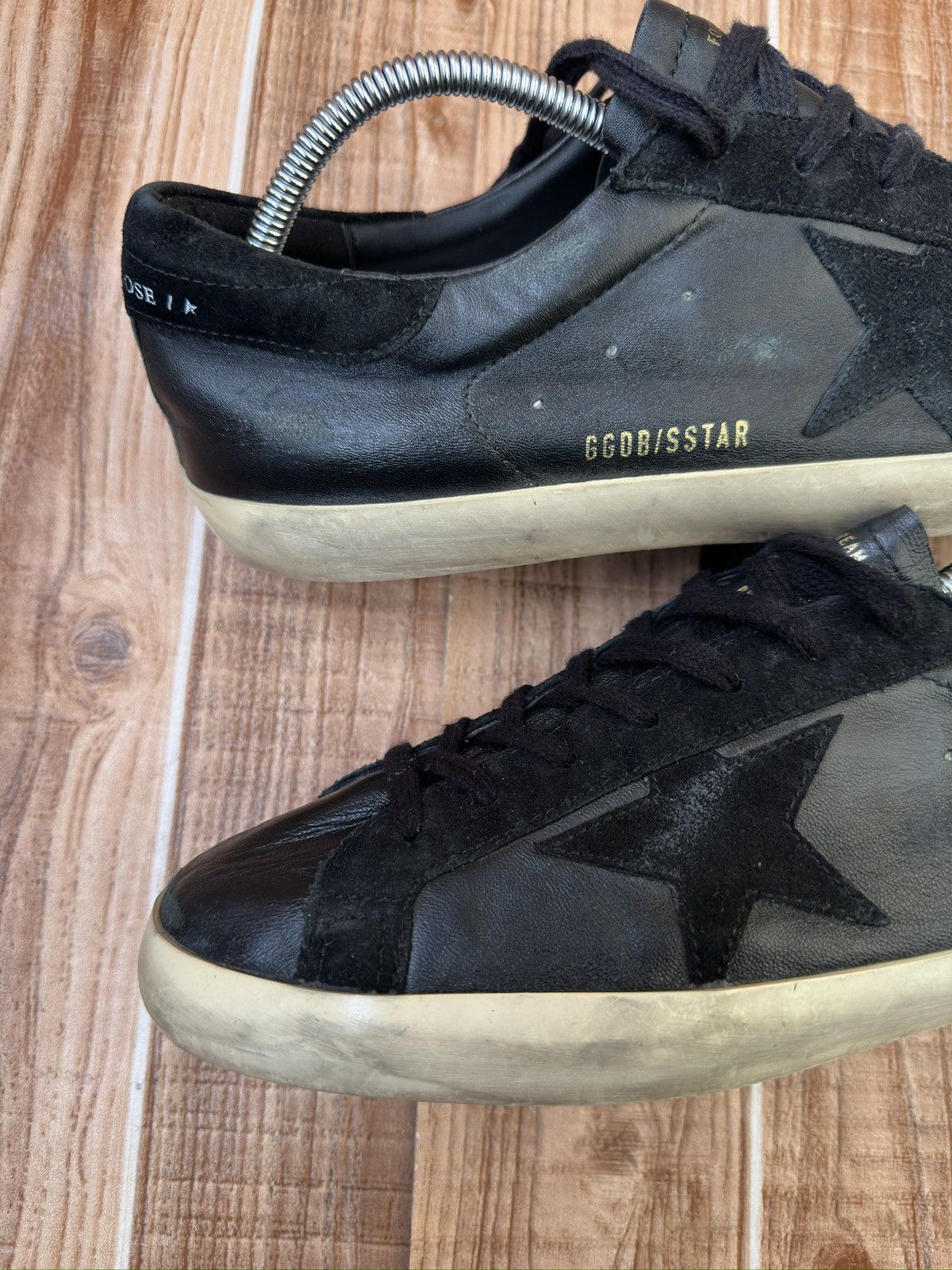 Golden Goose Golden Goose Superstar GGDB Black Leather Low Top Sneaks Size US 11 / EU 44 - 7 Thumbnail