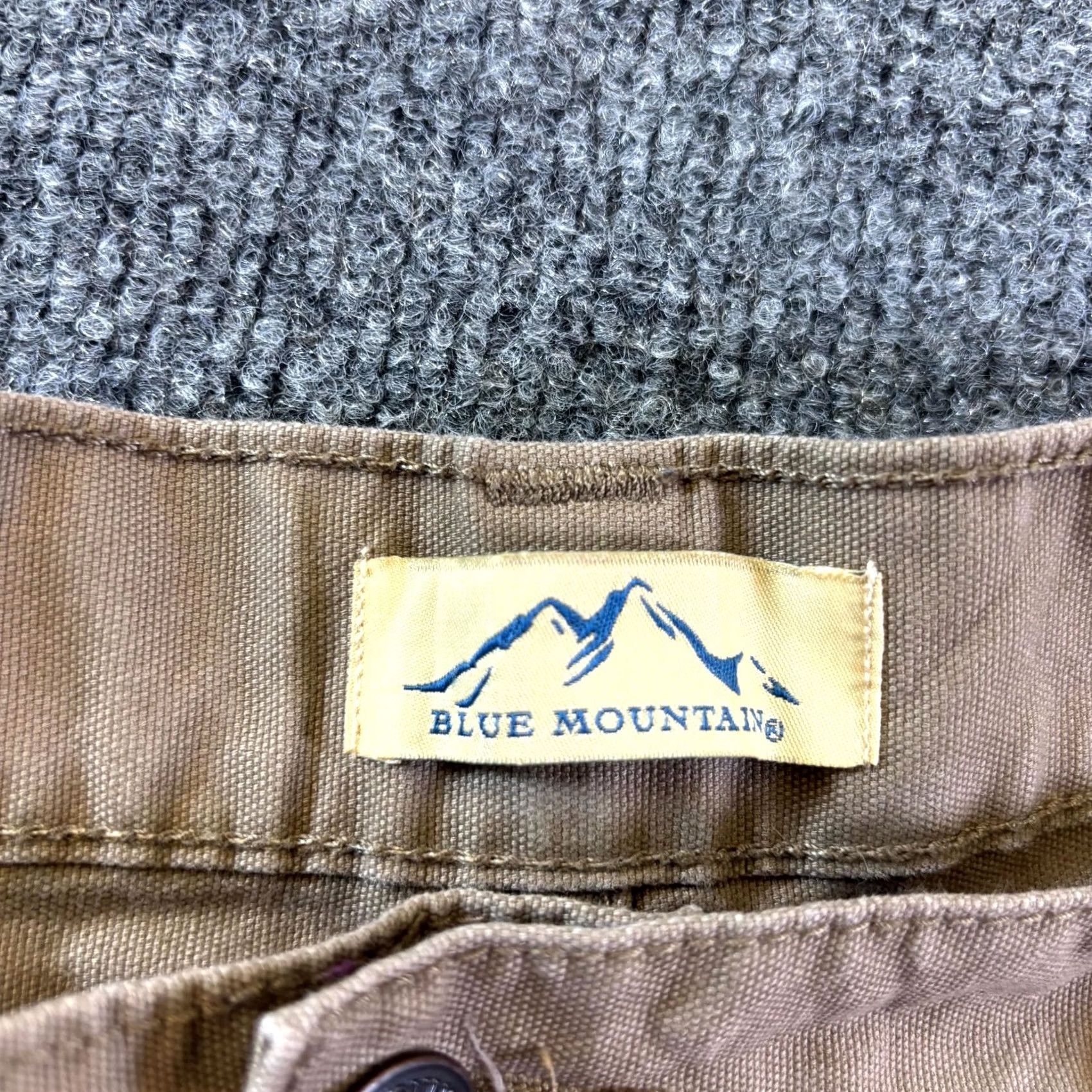 The Mountain Blue Mountain Chino Pants Mens Beige 44x32 100% Cotton Tapered Regular fit Size US 44 / EU 60 - 6 Thumbnail