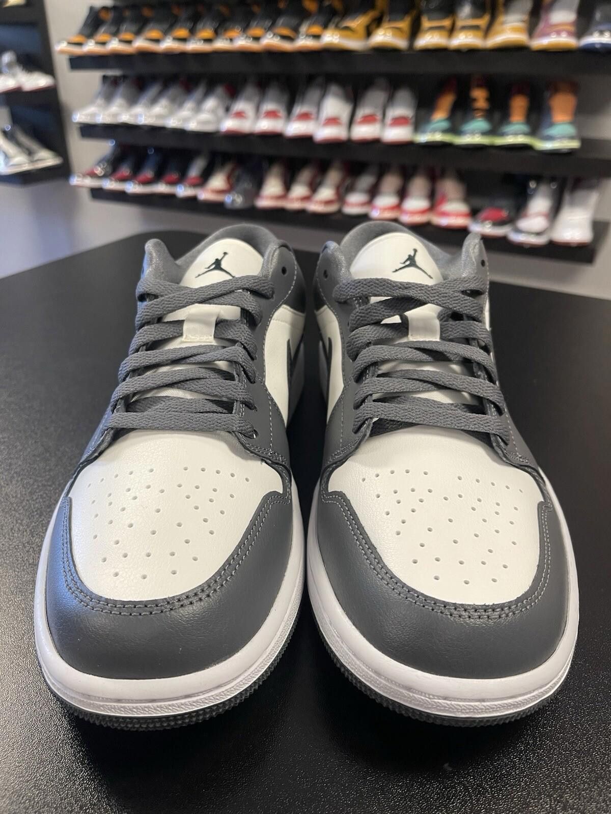 Nike Size 11 - Nike Air Jordan 1 Low Shoes 'Dark Gray' Sail White Size US 11 / IT 41 - 2 Thumbnail