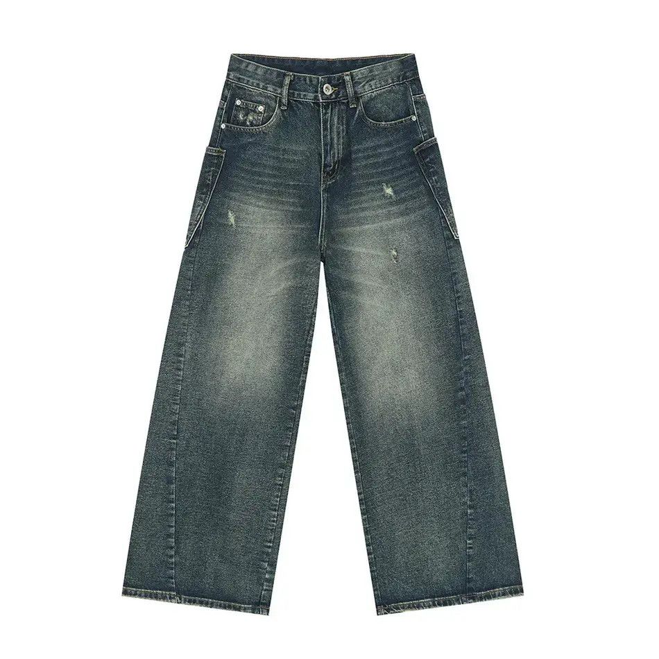 Japanese Brand Retro loose patchwork pocket jeans Size US 32 / EU 48 - 5 Thumbnail
