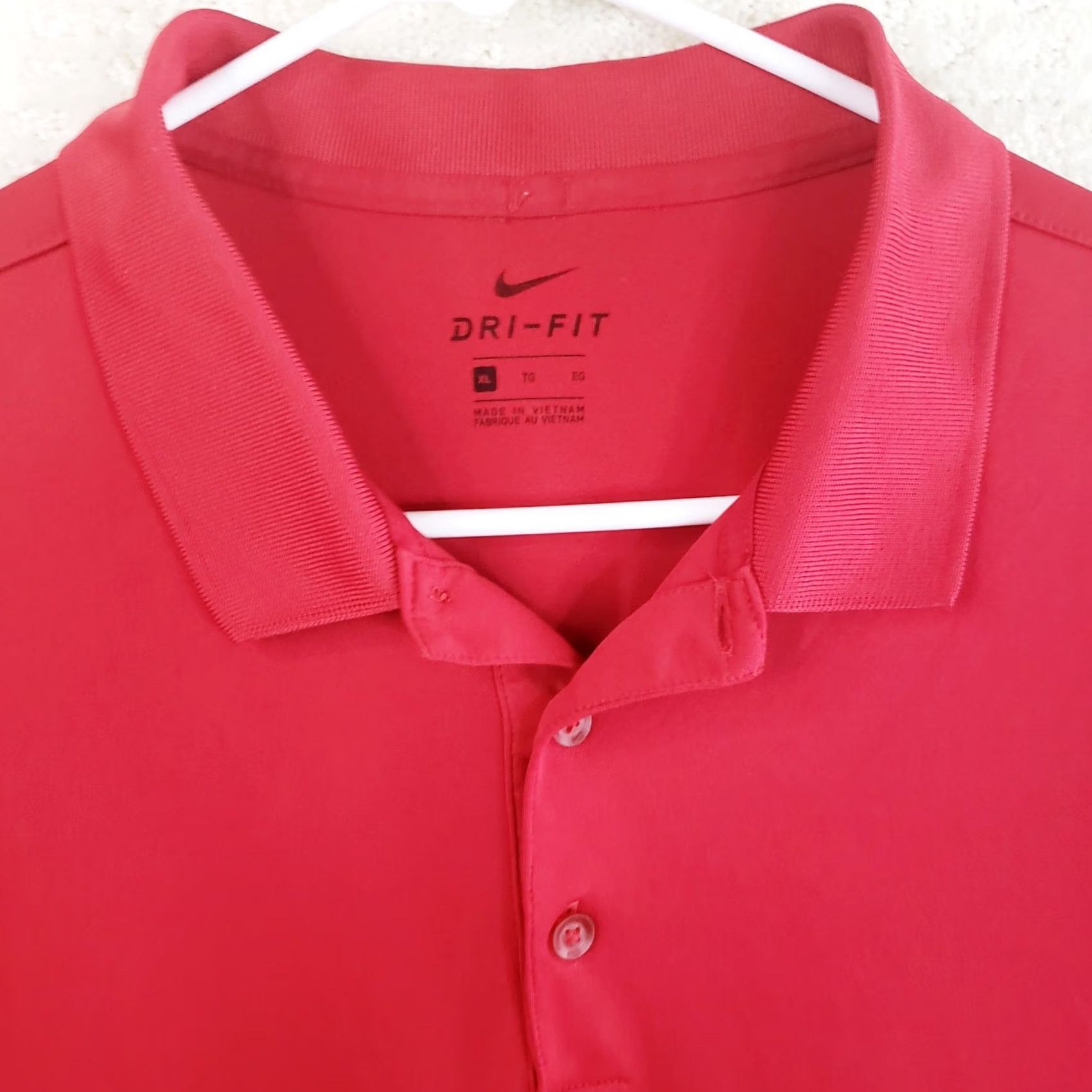 Nike Nike Golf Polo Shirt Mens XL Red Dri-Fit Swoosh Performance Regular Fit Short Sleeve Button Collar Polo Nike Golf Size US XL / EU 56 / 4 - 3 Thumbnail