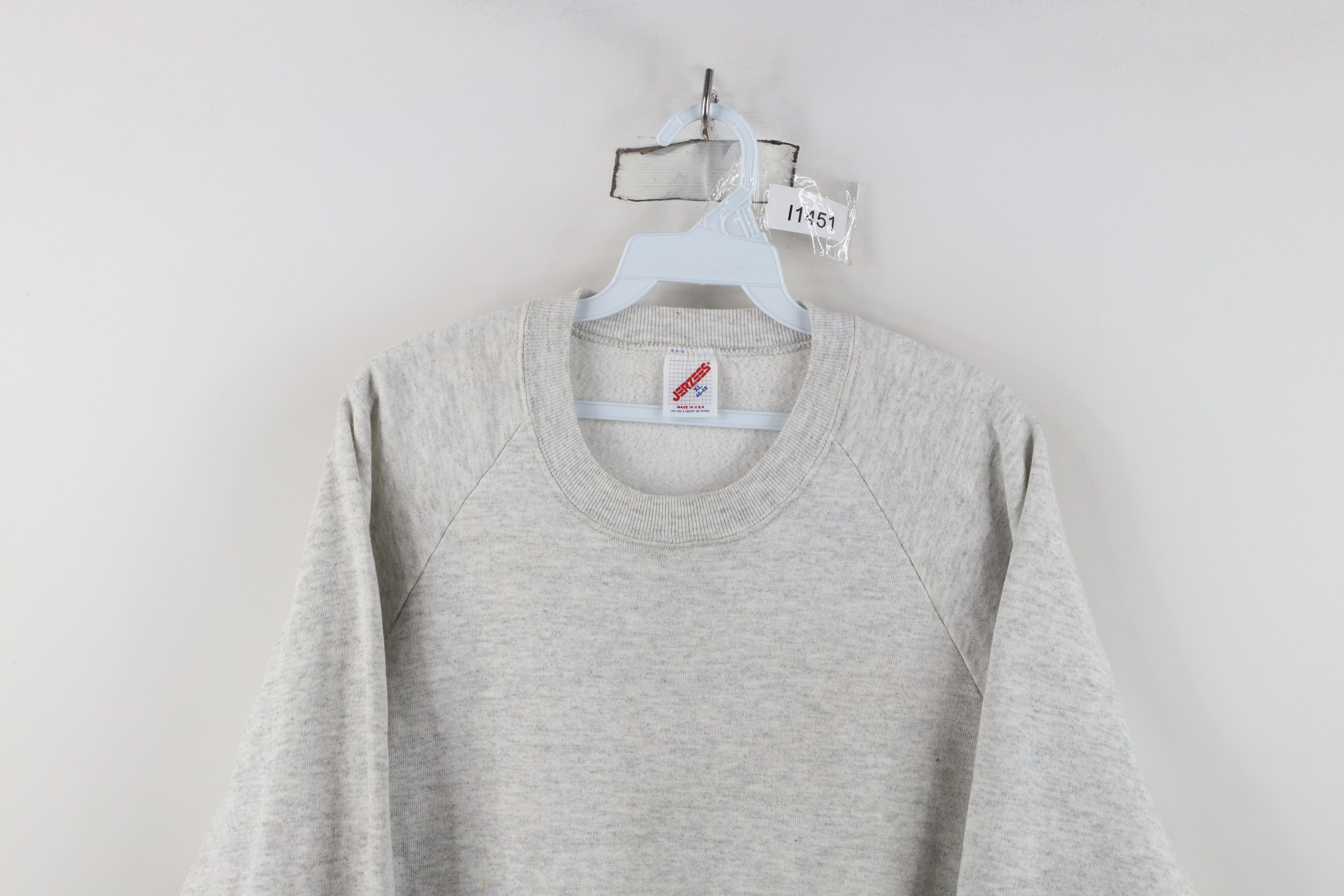 Vintage Vintage 90s Streetwear Crewneck Sweatshirt Heather Gray USA Size US XL / EU 56 / 4 - 2 Thumbnail