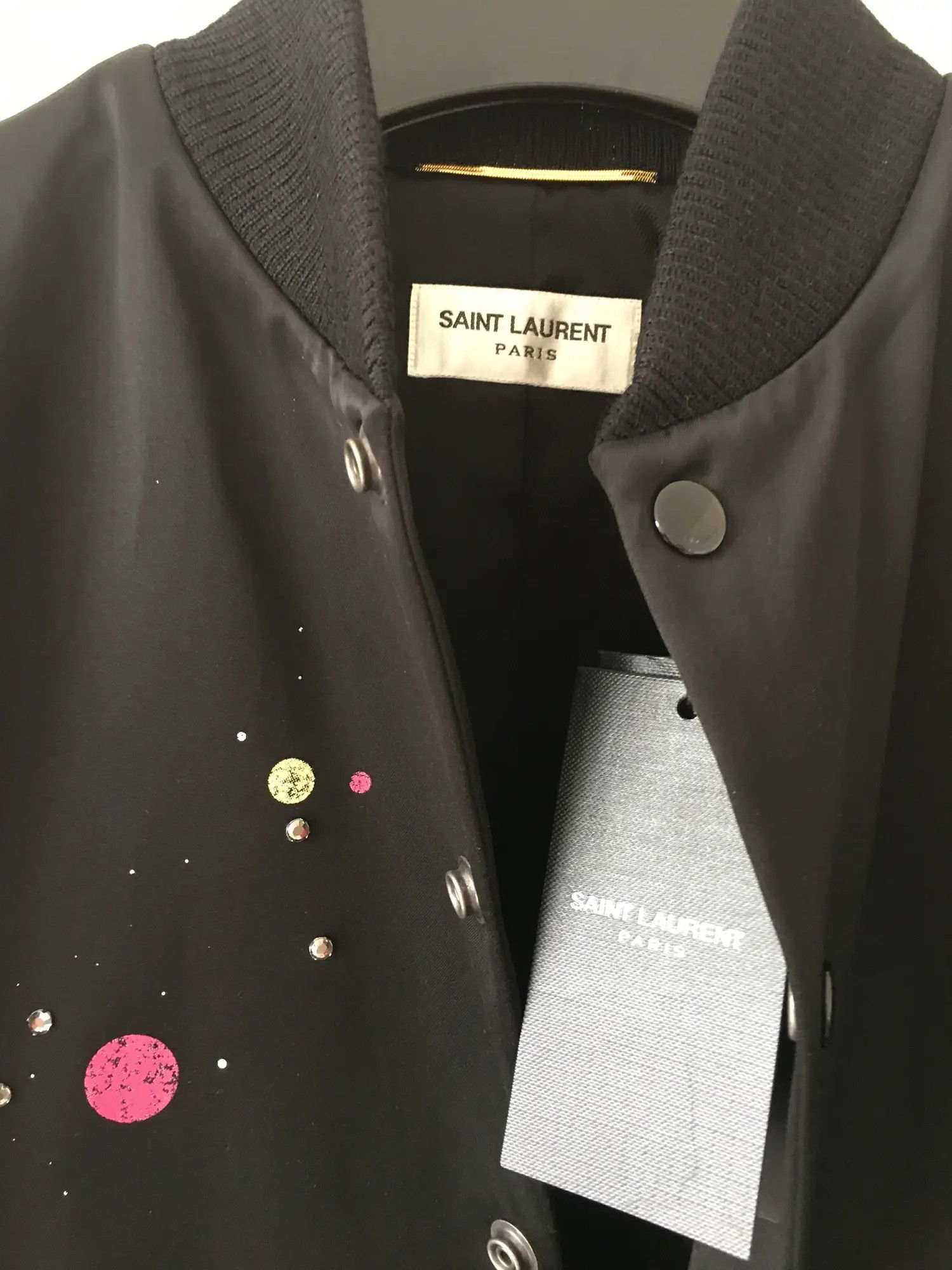 Saint Laurent Paris SS'20 Teddy Jacket Galaxy Logo Size US XS / EU 42 / 0 - 3 Thumbnail
