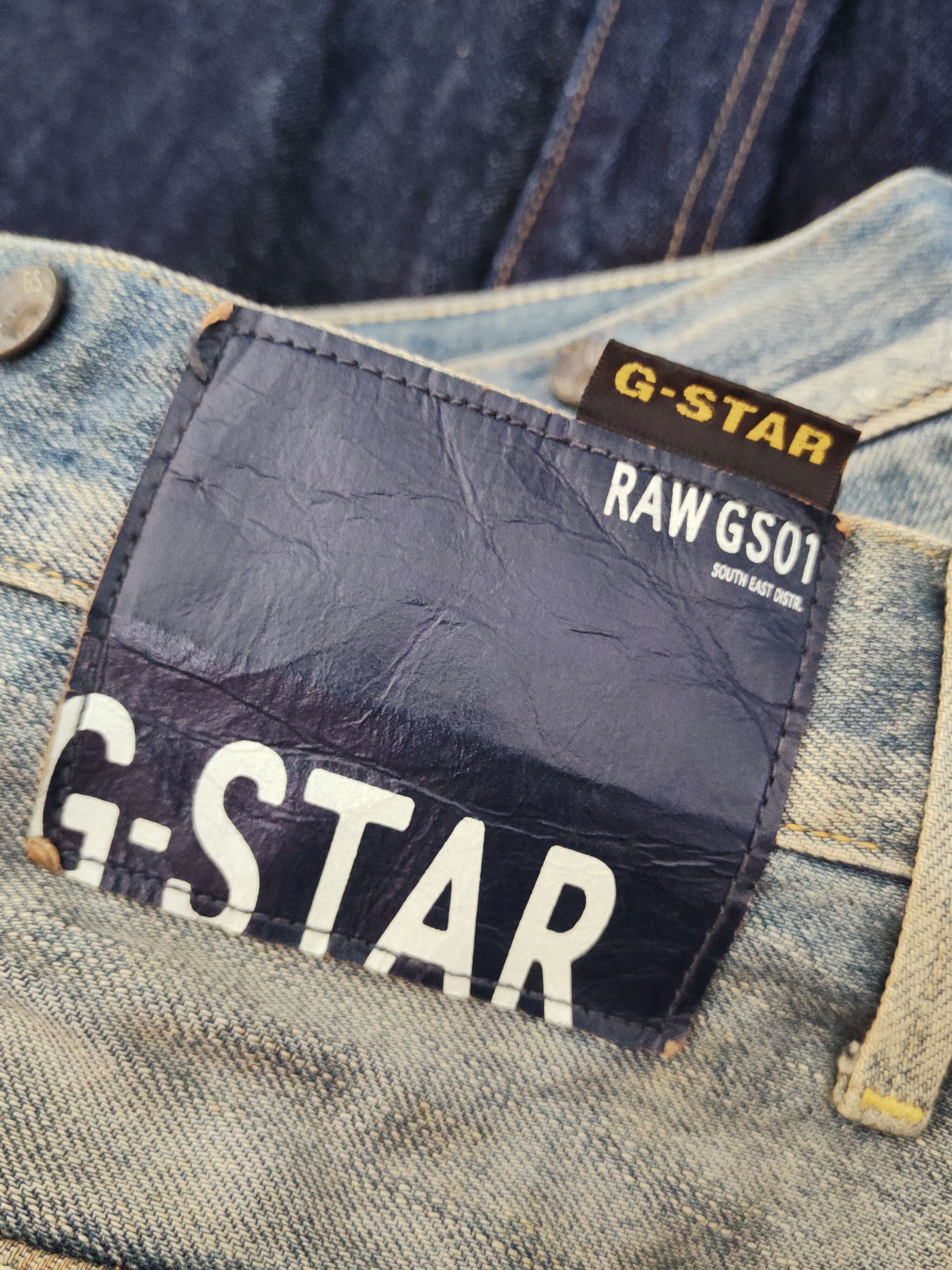 G-Star × Vintage Vintage Gstar Blue Faded Distressed Ripped Jeans Size US 29 - 13 Thumbnail