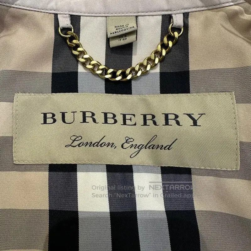 Burberry Burberry Zip-Up Mid-Length Trench Coat in Pale Pink. Size L / US 10 / IT 46 - 7 Thumbnail