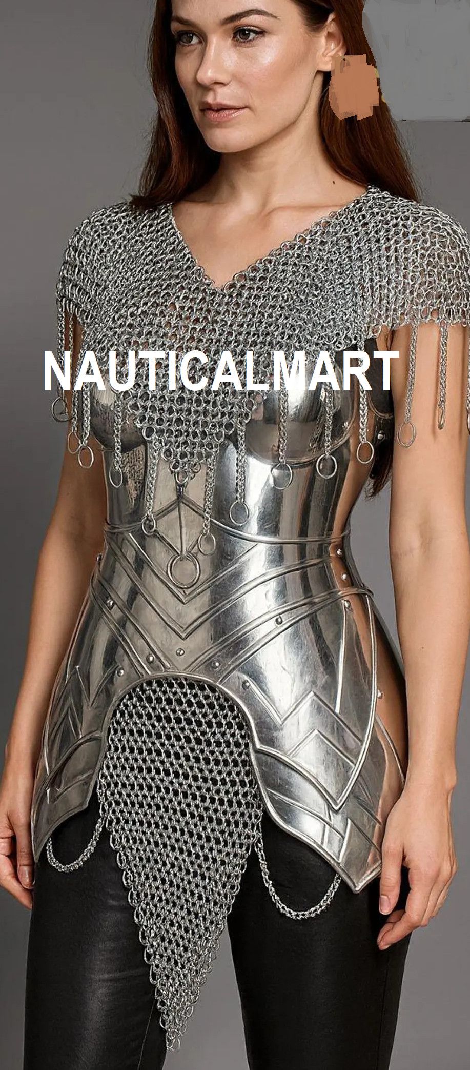 Other Medieval Knight Fantasy Lady Warrior Half Body Armor Size ONE SIZE - 2 Thumbnail