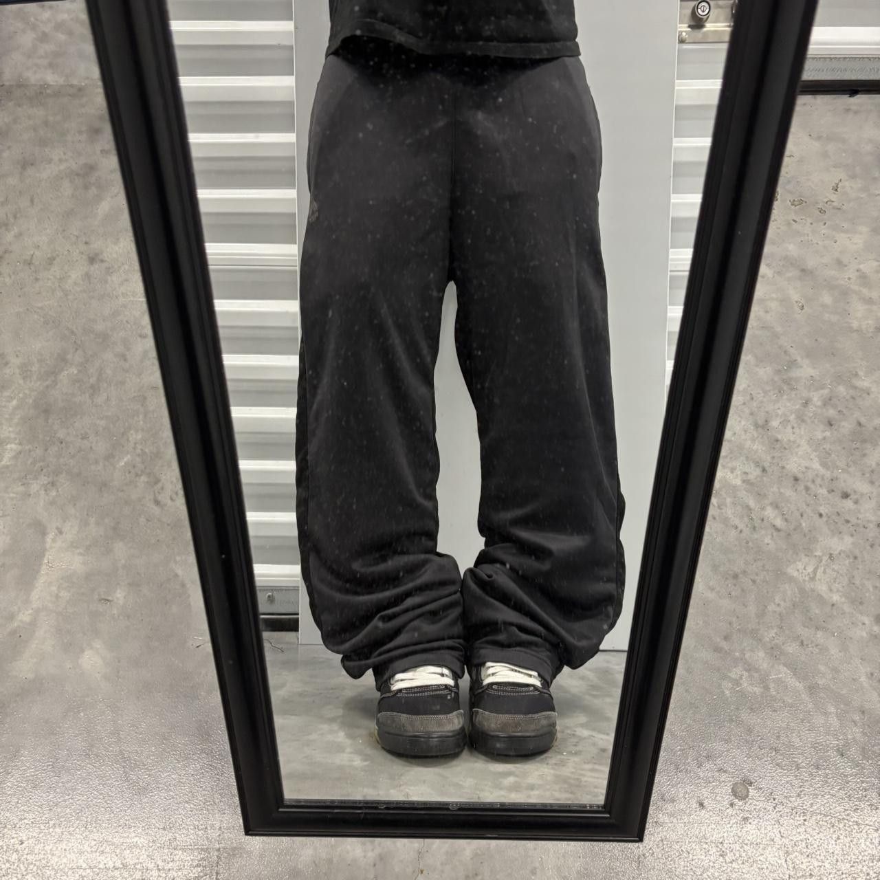 Japanese Brand × Vintage Crazy Y2K/2000s Black Grey Streetwear Skater Track Pants! Size US 32 / EU 48 - 2 Thumbnail