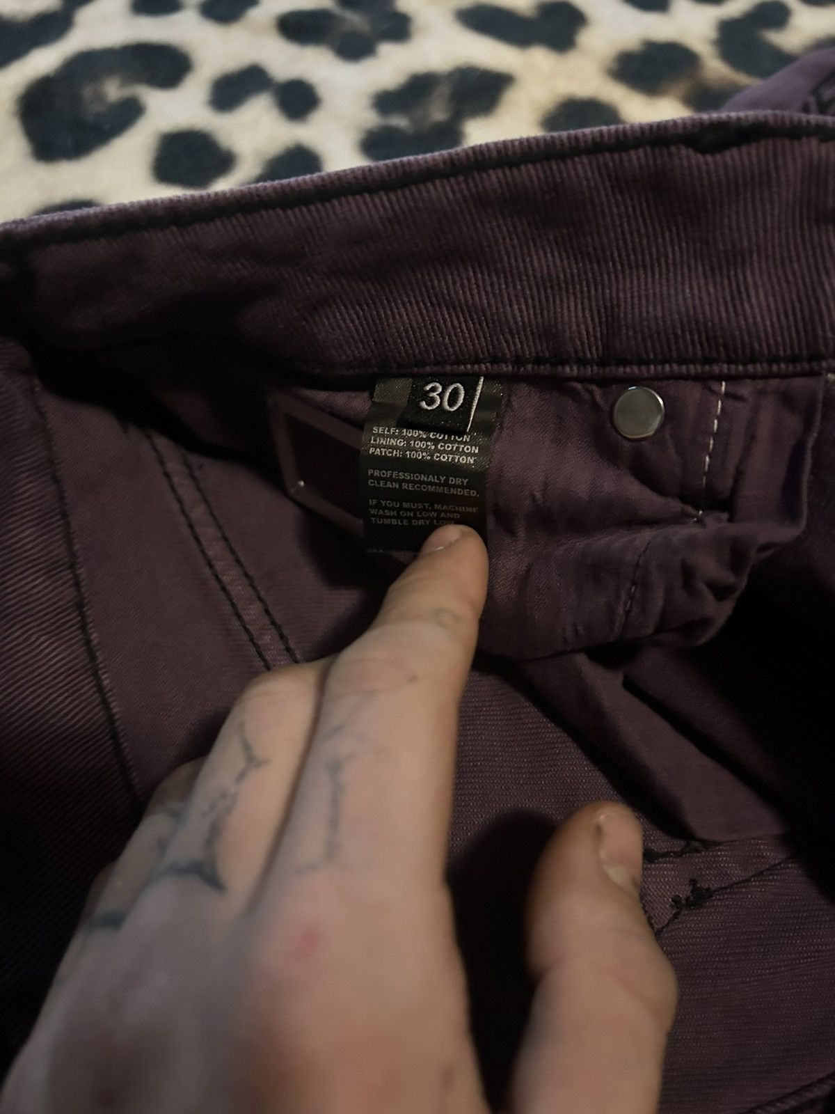 Revenge Revenge denim embroidered cross Size US 30 / EU 46 - 5 Thumbnail