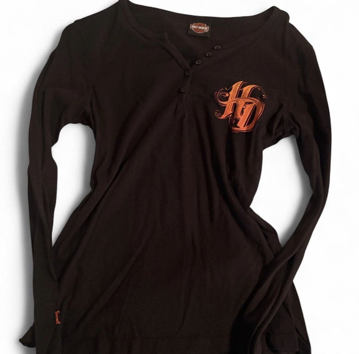 Harley Davidson Harley Davidson black long sleeve top Size S / US 4 / IT 40 - 1 Thumbnail