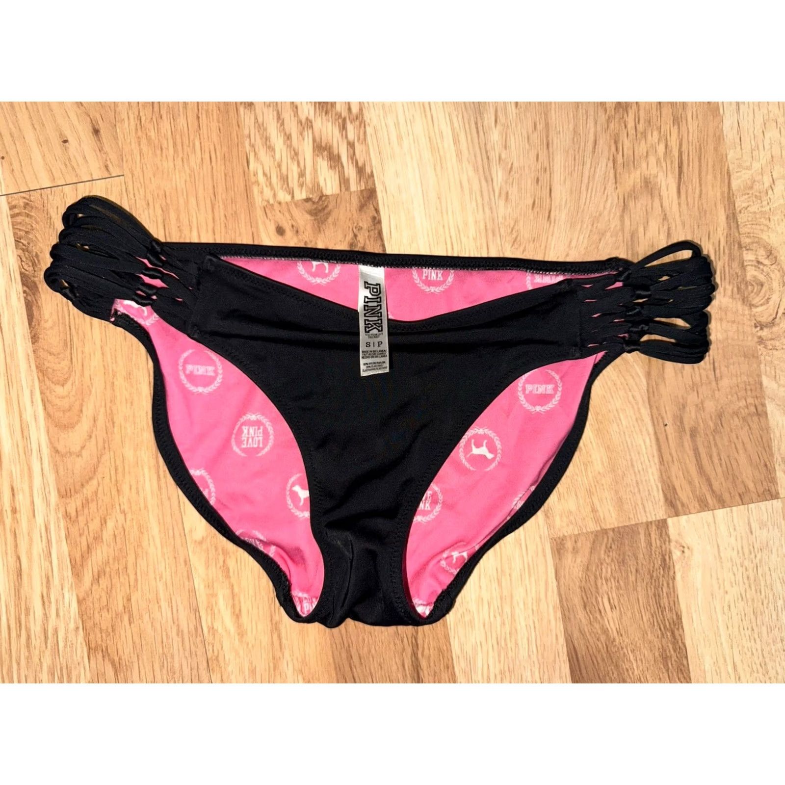 Victoria's Secret Pink By Victoria's Secret Women's Bikini Bottom Black S Beach Size 28" / US 6 / IT 42 - 2 Thumbnail