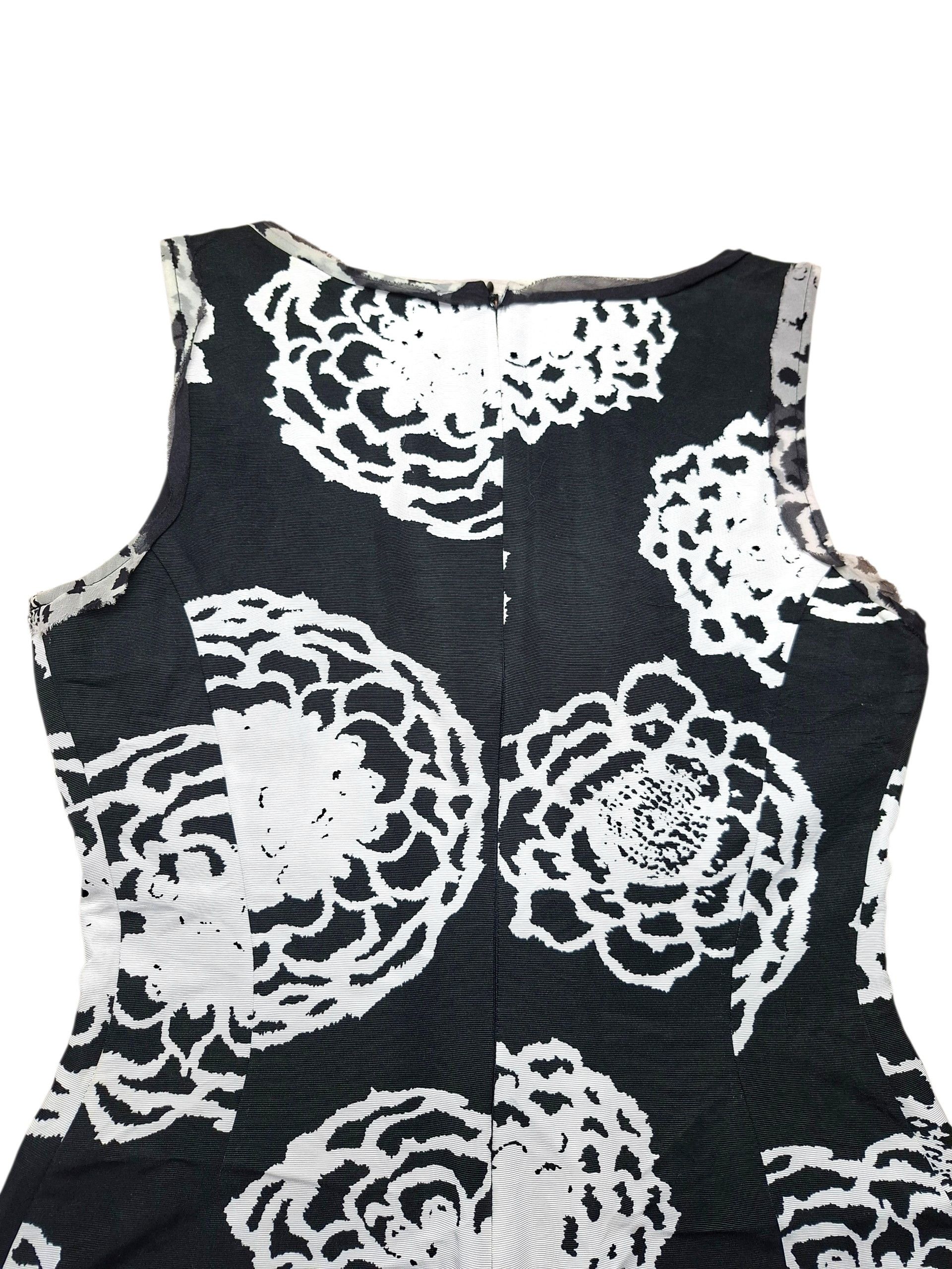 Versace Jeans Couture Vintage VJC Versace Floral Mini Dress Black White Size S / US 4 / IT 40 - 6 Thumbnail