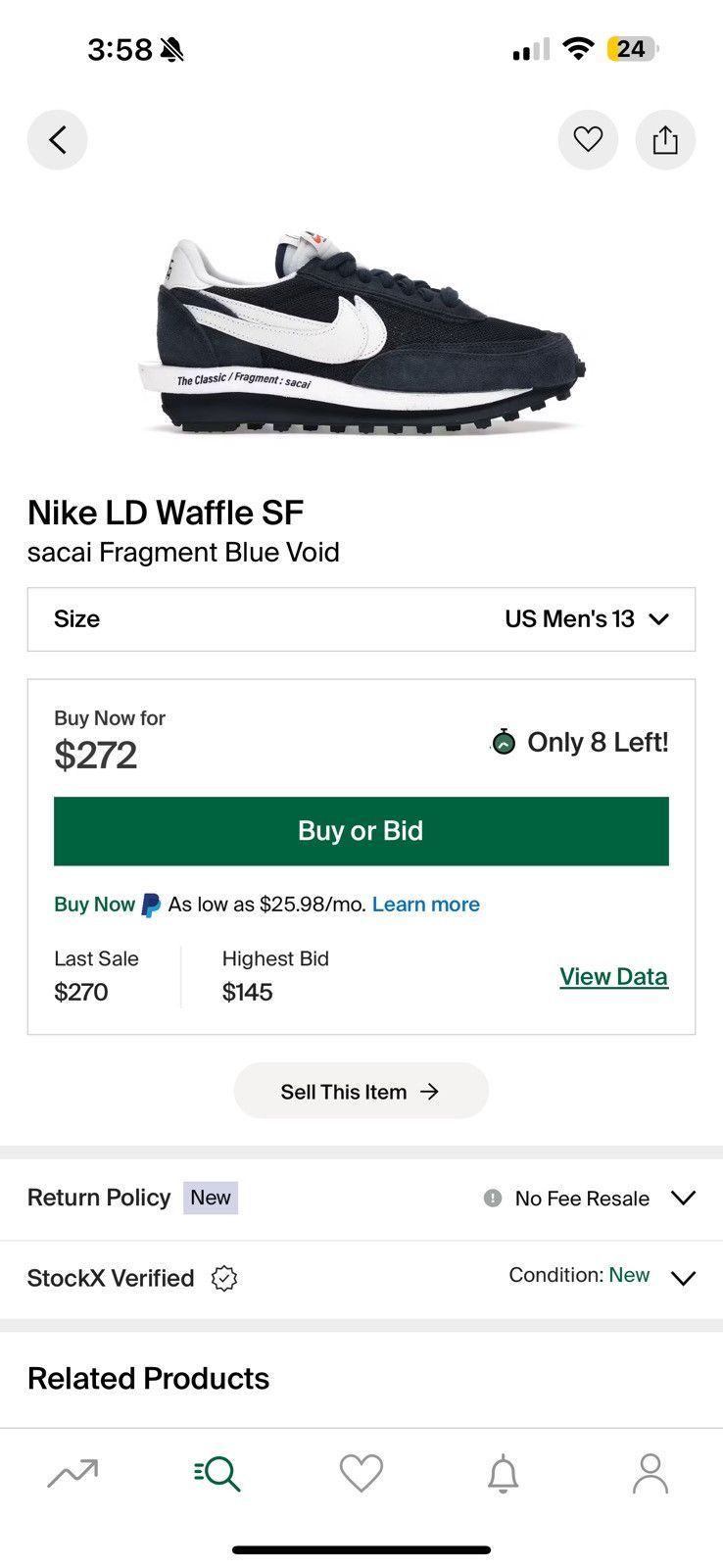 Nike Nike fragment waffle Size US 13 / EU 46 - 8 Thumbnail