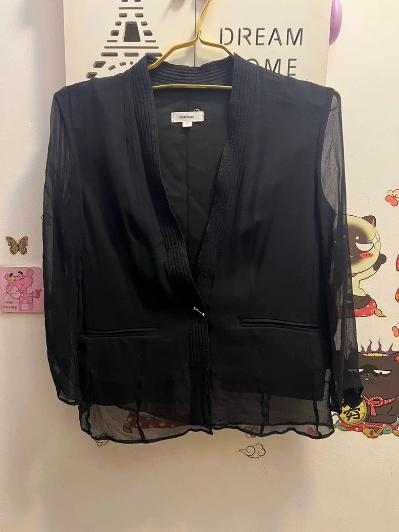 Helmut Lang HELMUT LANG size4 Silk ladies' long sleeve suit jacket Size XL / US 12-14 / IT 48-50 - 2 Thumbnail