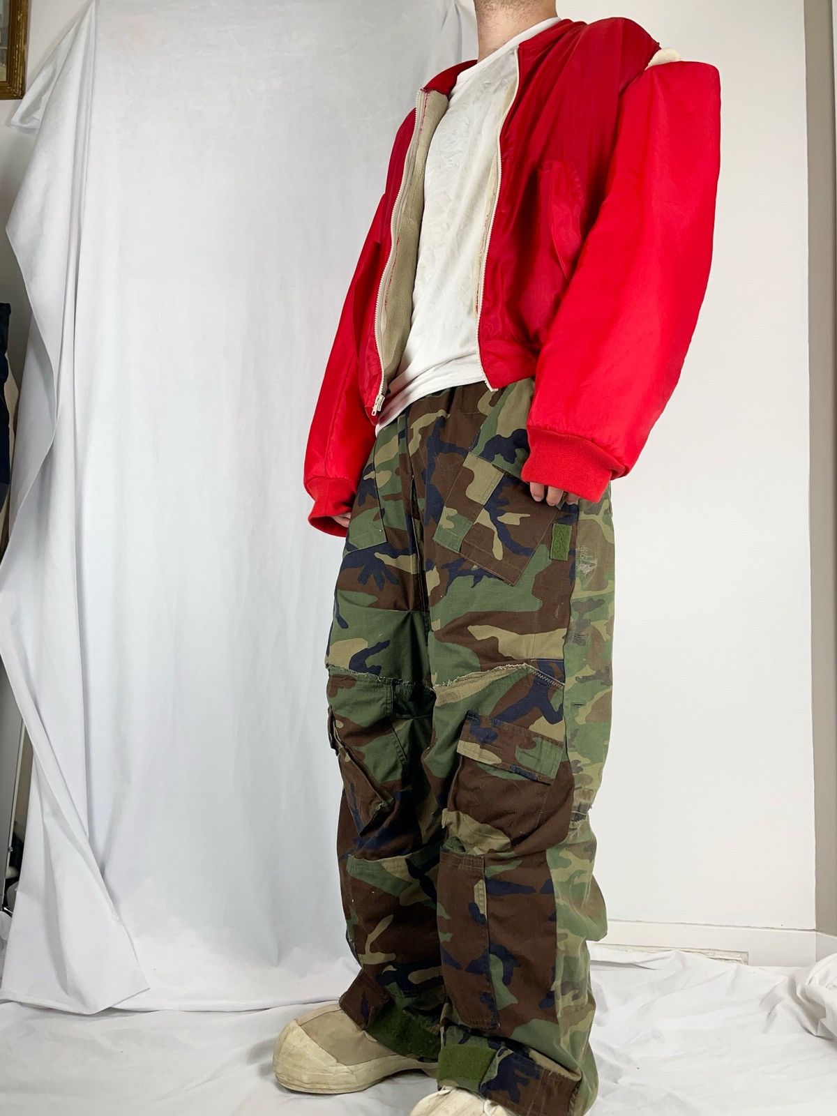 Chorley inuyasha slit faux fur lined bomber jacket rip stop Size US L / EU 52-54 / 3 - 4 Thumbnail