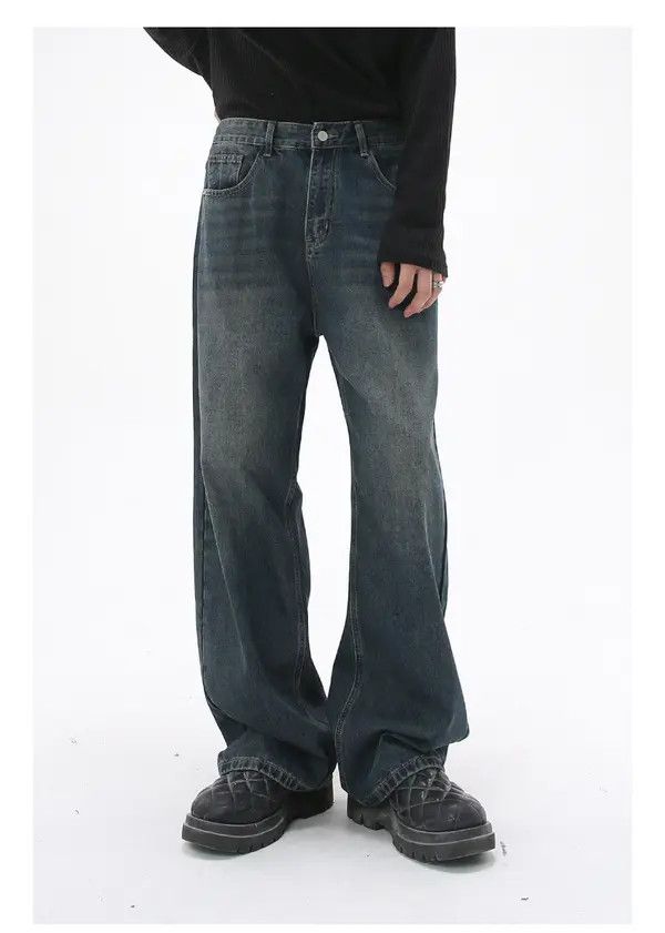 Japanese Brand Kizuki x Kino Japanese retro washed loose straight jeans Size US 32 / EU 48 - 2 Thumbnail