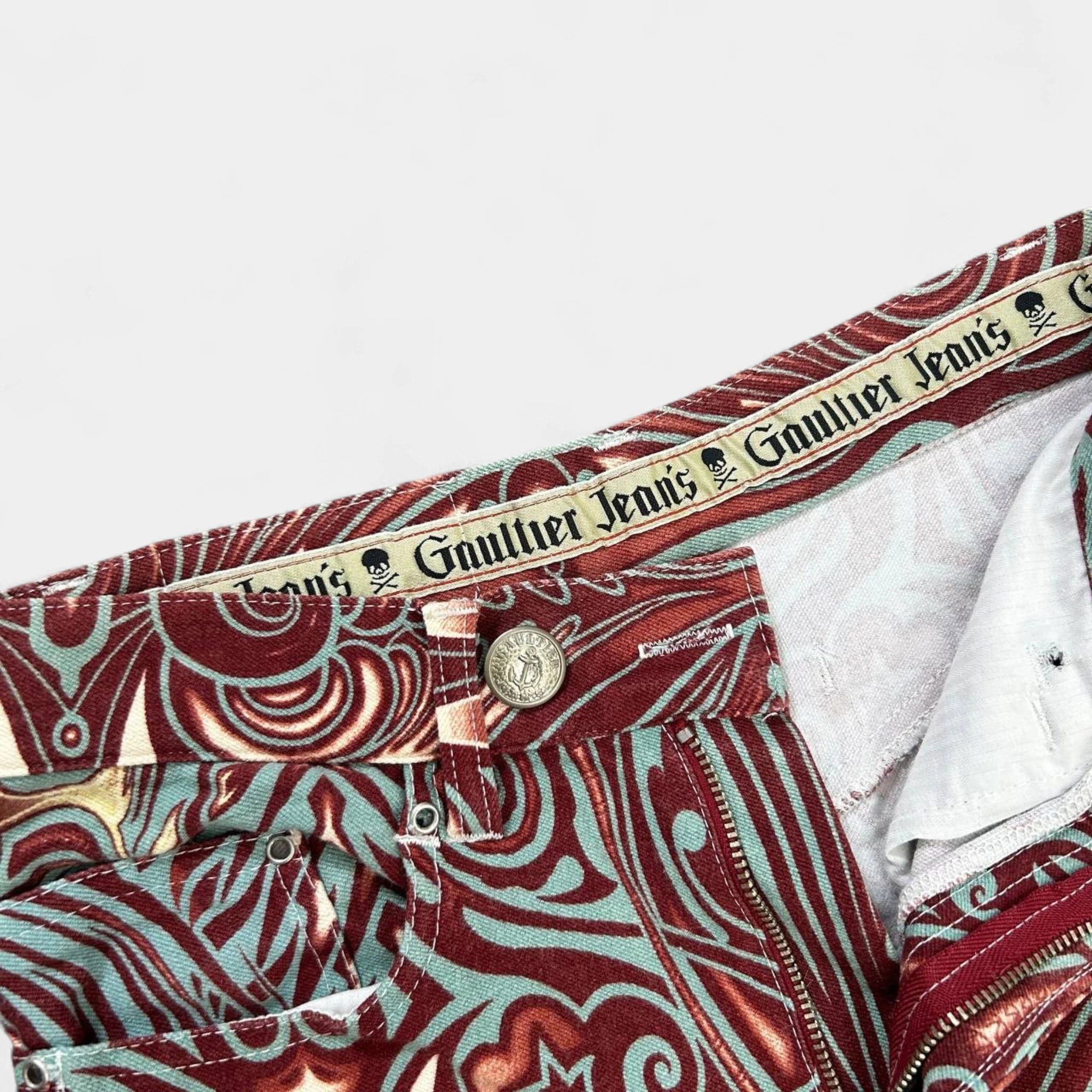 Jean Paul Gaultier Jean Paul Gaultier 2000's Tribal Pattern Pants Size 26" / US 2 / IT 38 - 4 Thumbnail
