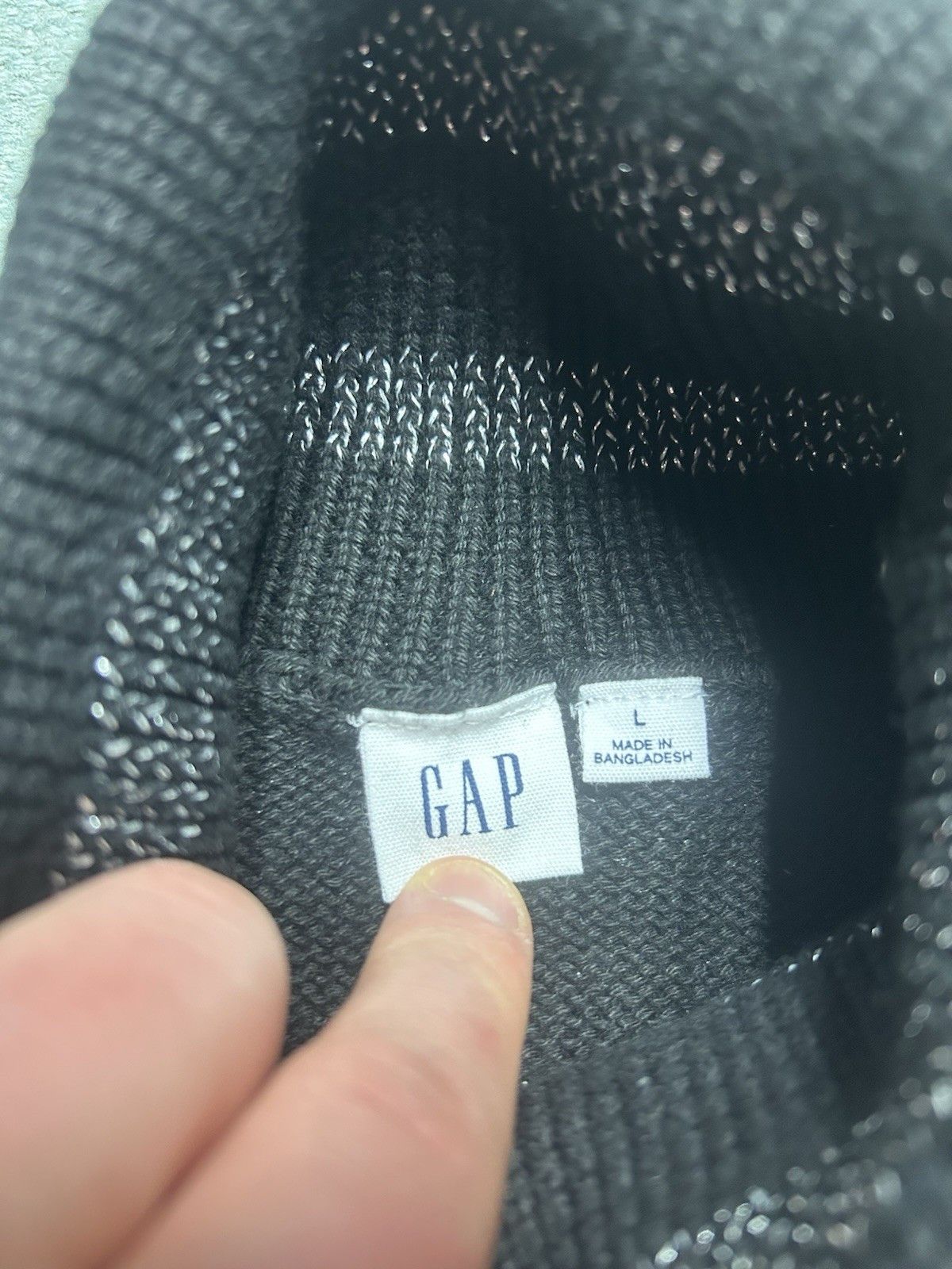 Gap Gap turtleneck sweater cotton knit lurex sparkle striped L Size L / US 10 / IT 46 - 6 Thumbnail