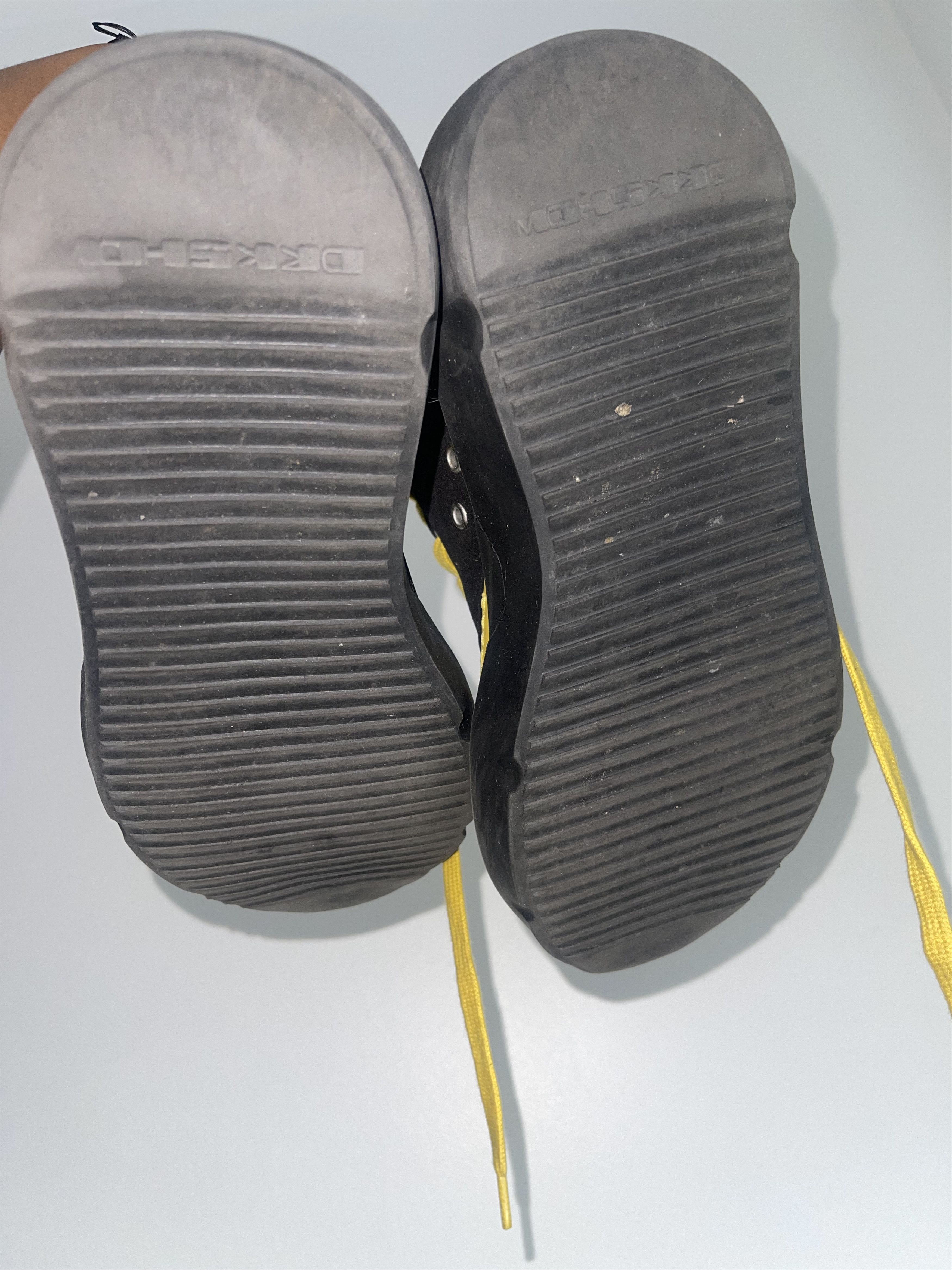 Rick Owens Drkshdw Rick Owens DRKSHDW Abstract Ramones Black and Yellow SS21 Size US 7 / IT 37 - 9 Thumbnail