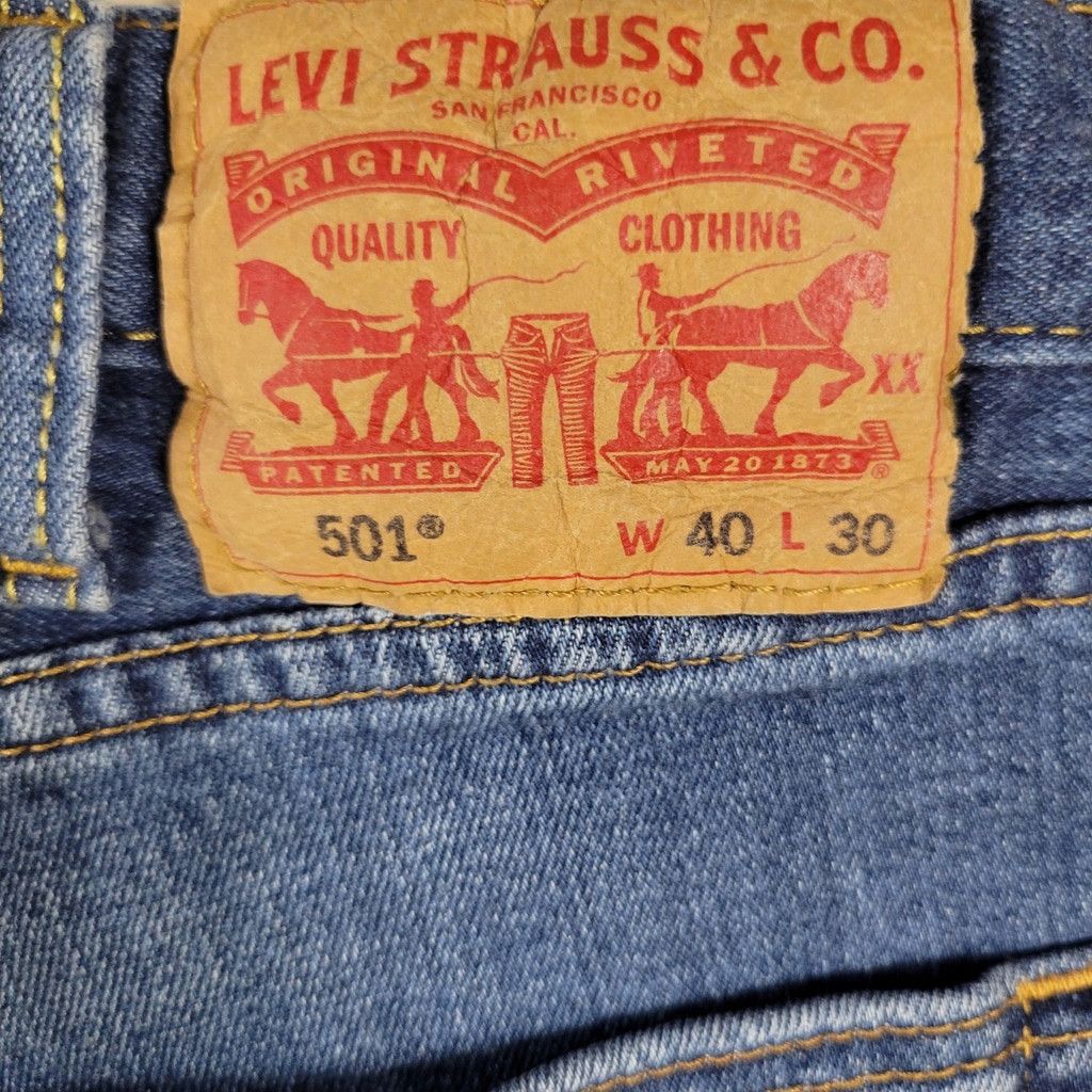 Levi's Levi's 501 Blue Straight Leg Button-Fly Size US 40 / EU 56 - 8 Thumbnail