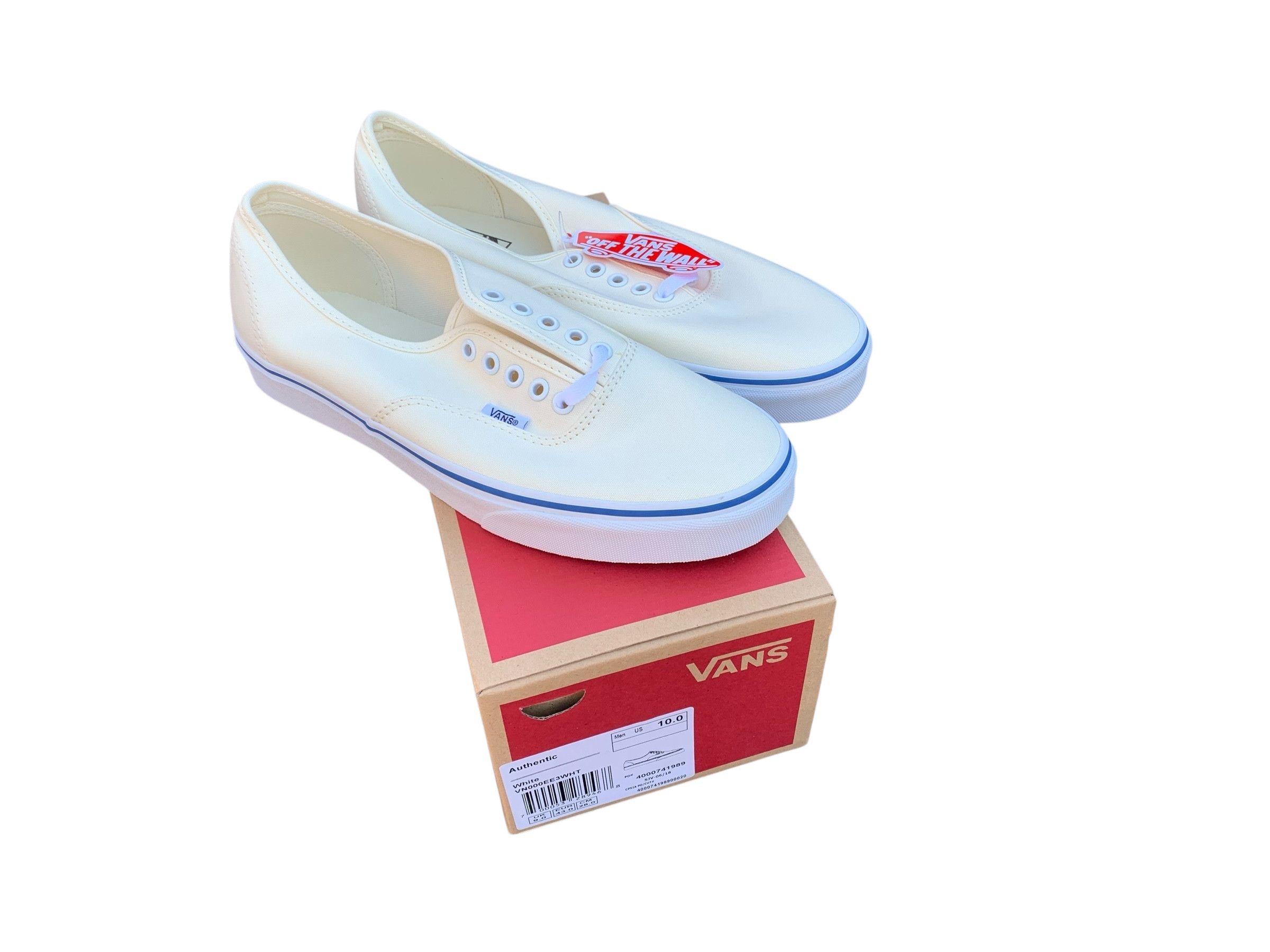 Vans Vans Authentic White Low - 4000741989 Size US 10 / EU 43 - 1 Thumbnail