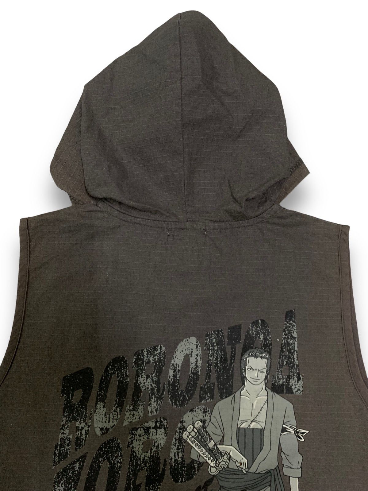 One Piece Vintage ONE PIECE SunFaded SpellOut Roronoa Zoro Hooded Vest Size US S / EU 44-46 / 1 - 13 Thumbnail