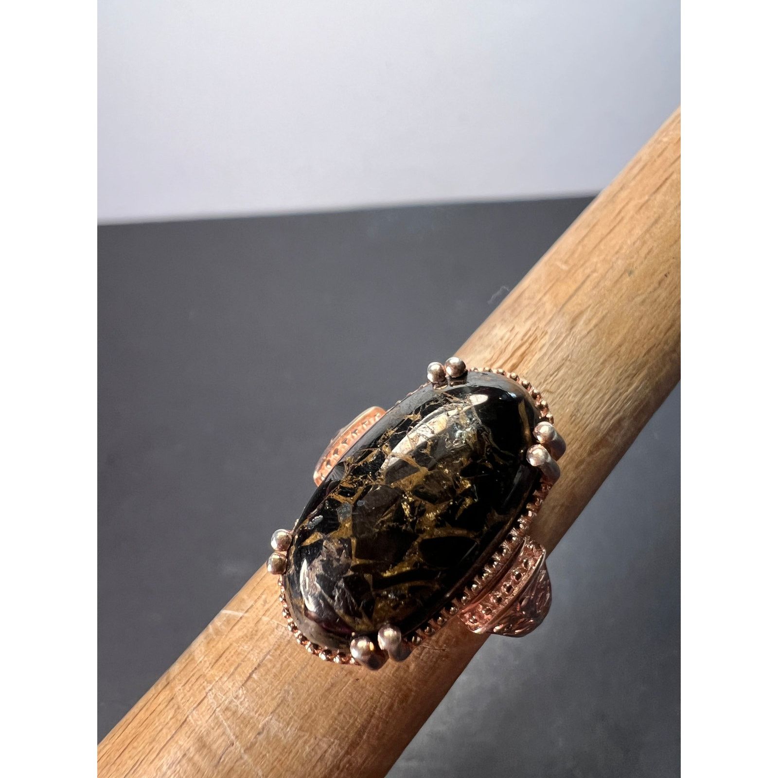 Other NEW Matrix shungite ring in rose gold over CU size 7 Size ONE SIZE - 2 Thumbnail