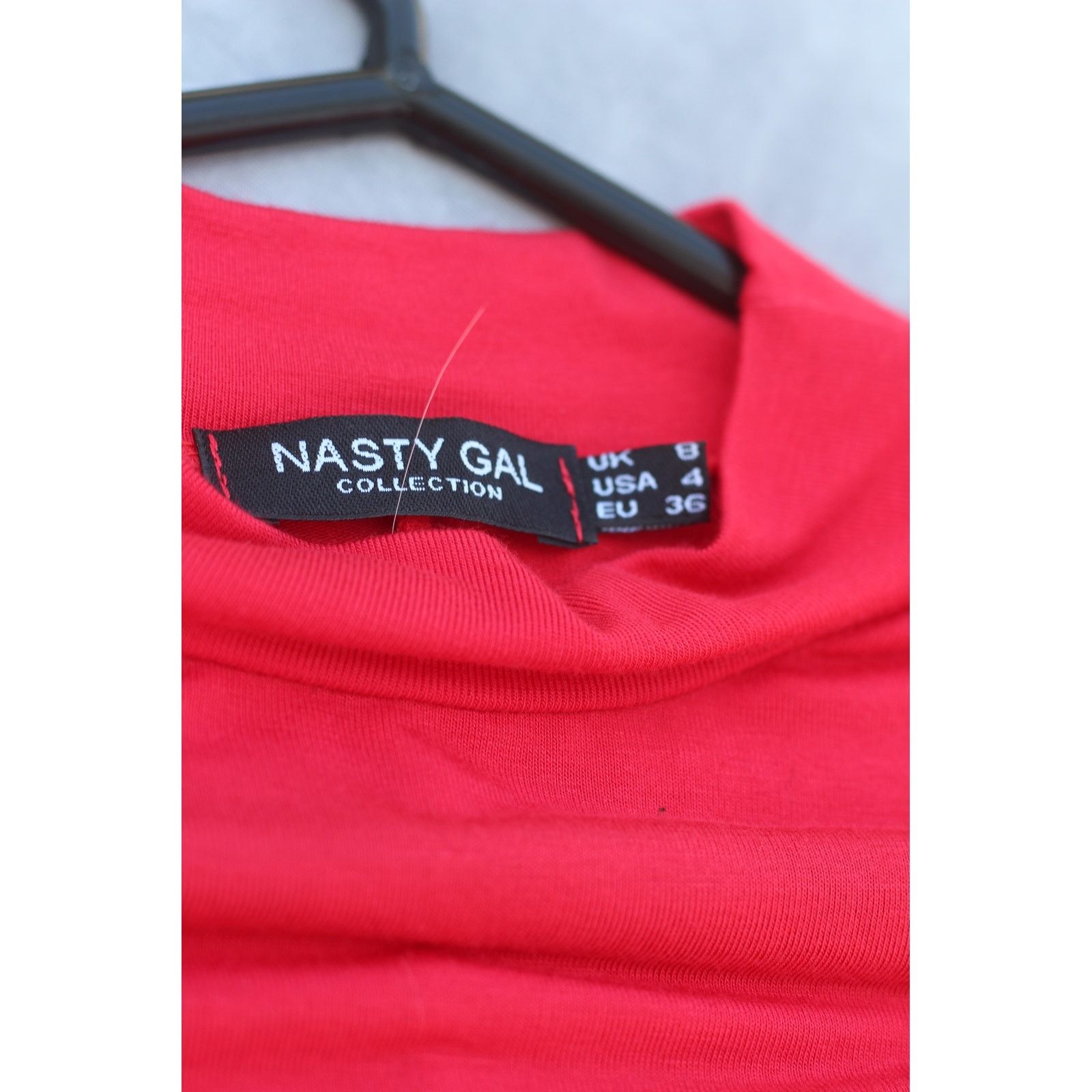 Nasty Gal Nasty Gal Red Long Sleeve dress - Size 4, Viscose Size S / US 4 / IT 40 - 3 Thumbnail