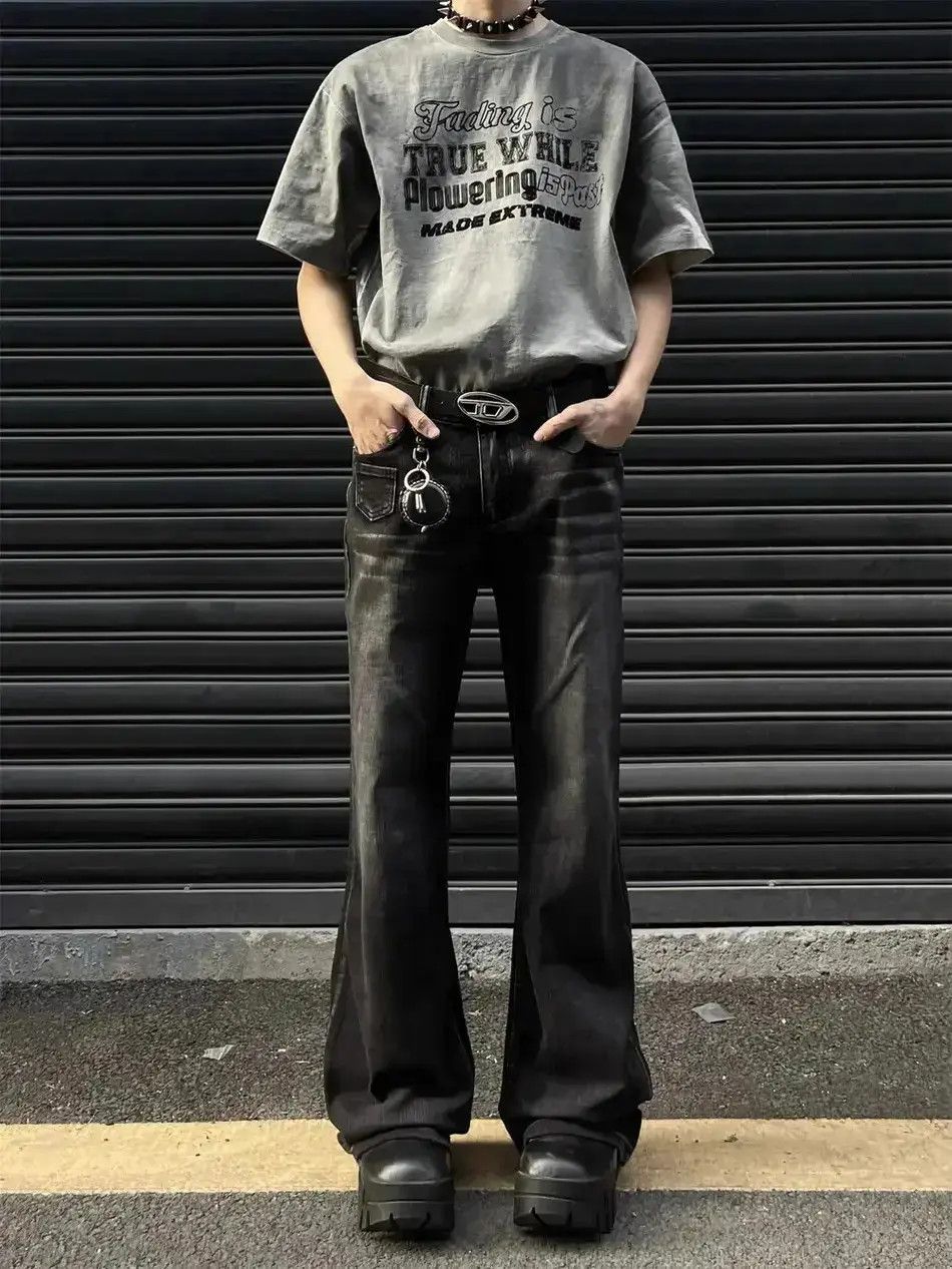 Japanese Brand Retro distressed black jeans Size US 32 / EU 48 - 6 Thumbnail