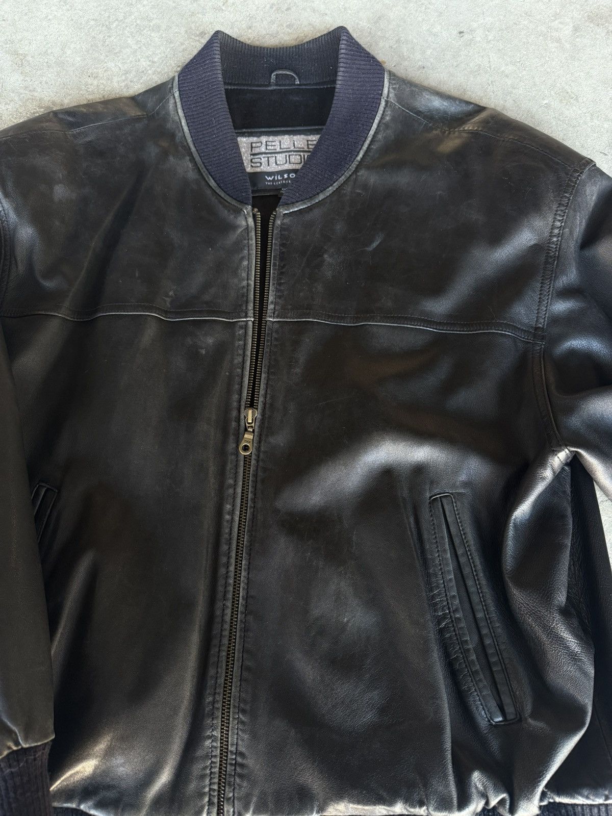 Wilsons Leather Black Pelle Studio Wilson’s Leather Bomber jacket Size US L / EU 52-54 / 3 - 3 Thumbnail