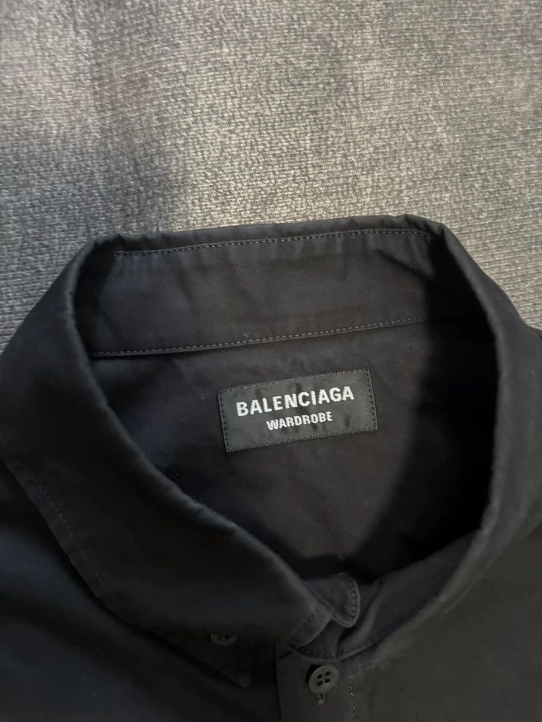 Balenciaga Balenciaga size 38 Black embroidered logo long sleeve shir Size US XS / EU 42 / 0 - 4 Thumbnail