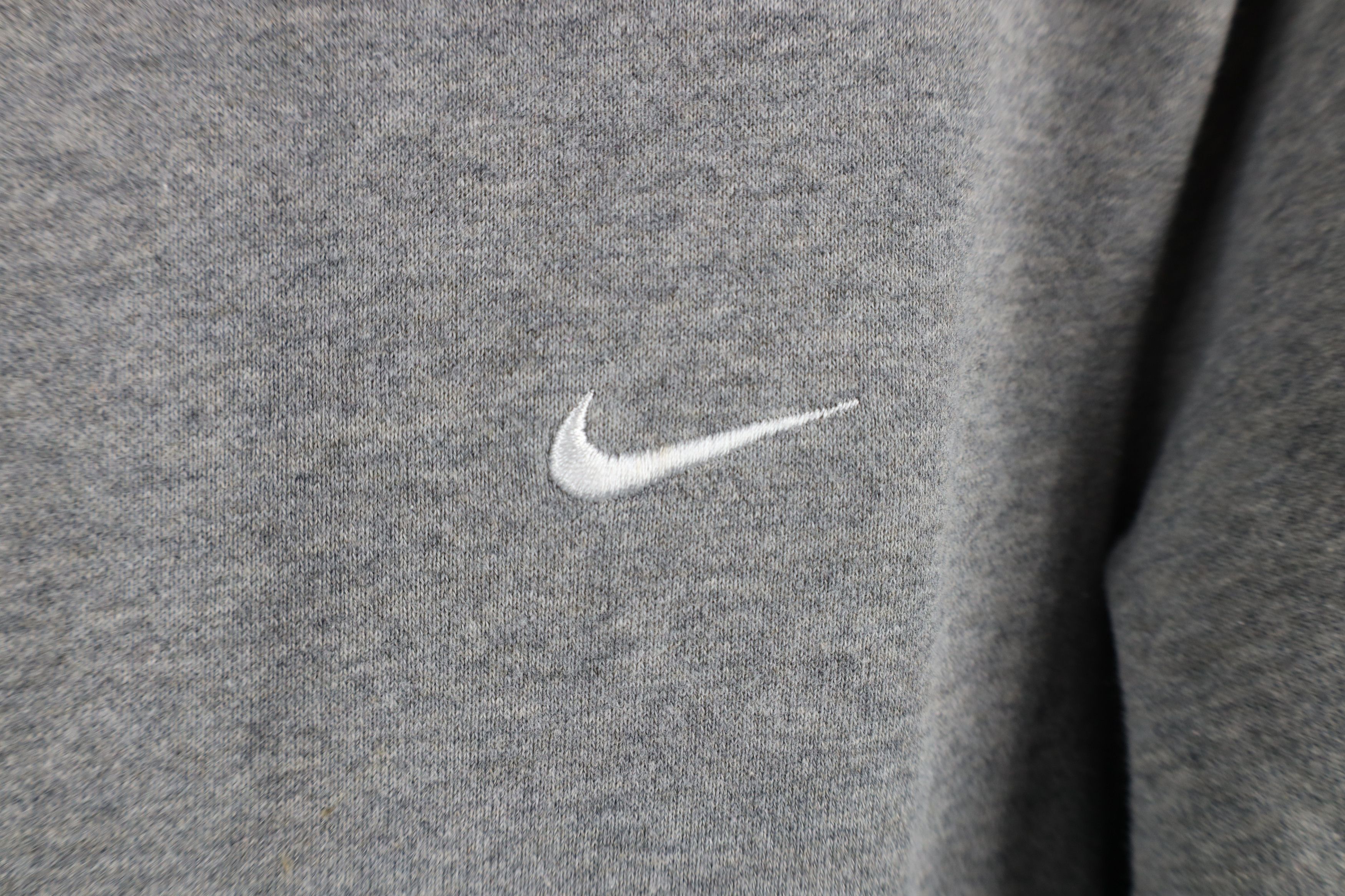 Nike × Vintage Vintage Y2K Nike Scott Mini Swoosh Hoodie Sweatshirt Gray Size US S / EU 44-46 / 1 - 4 Thumbnail