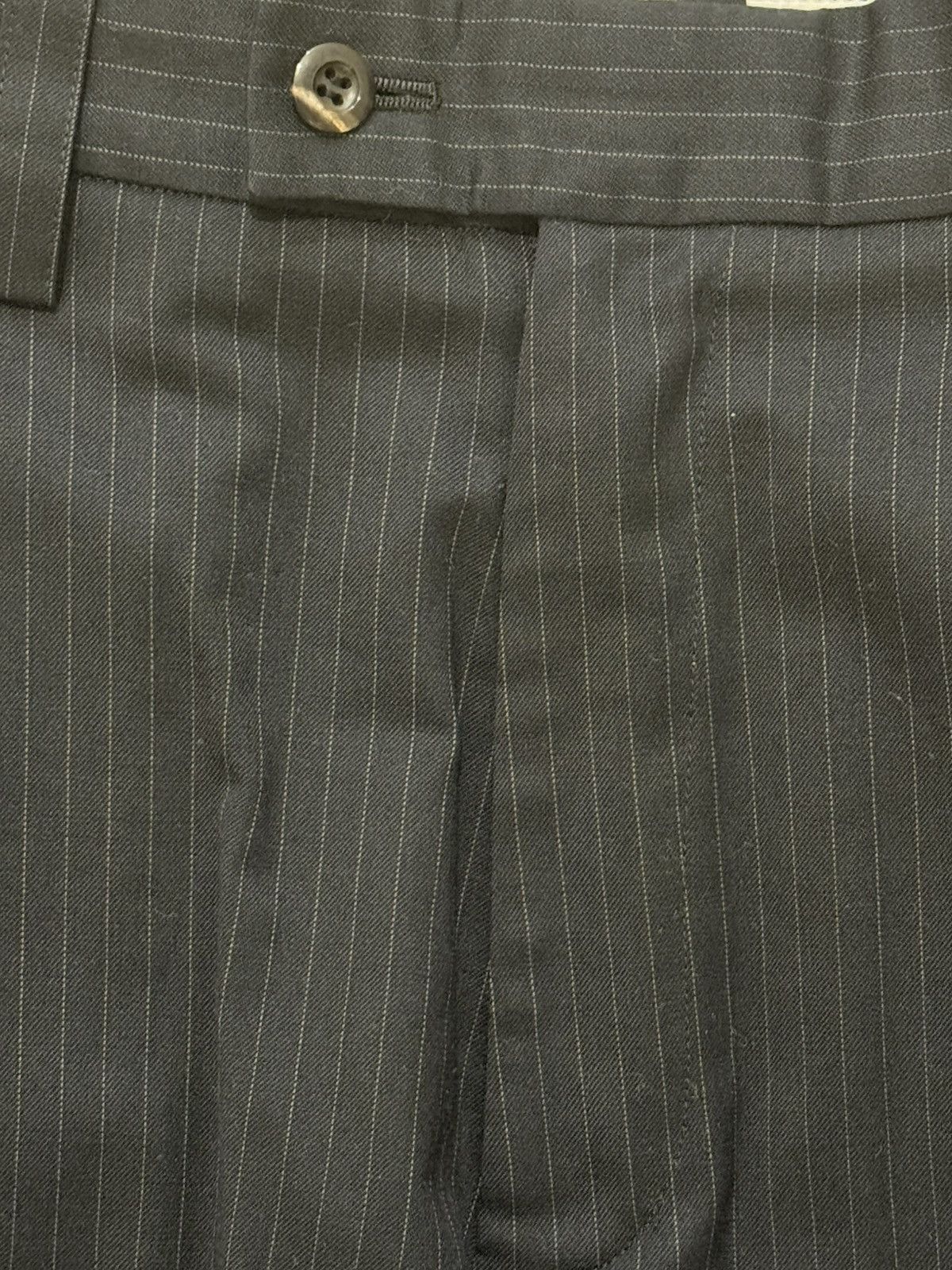 Other Rice Nine Ten - Navy Pinstripe Loose Fit Trousers Size US 31 - 2 Thumbnail
