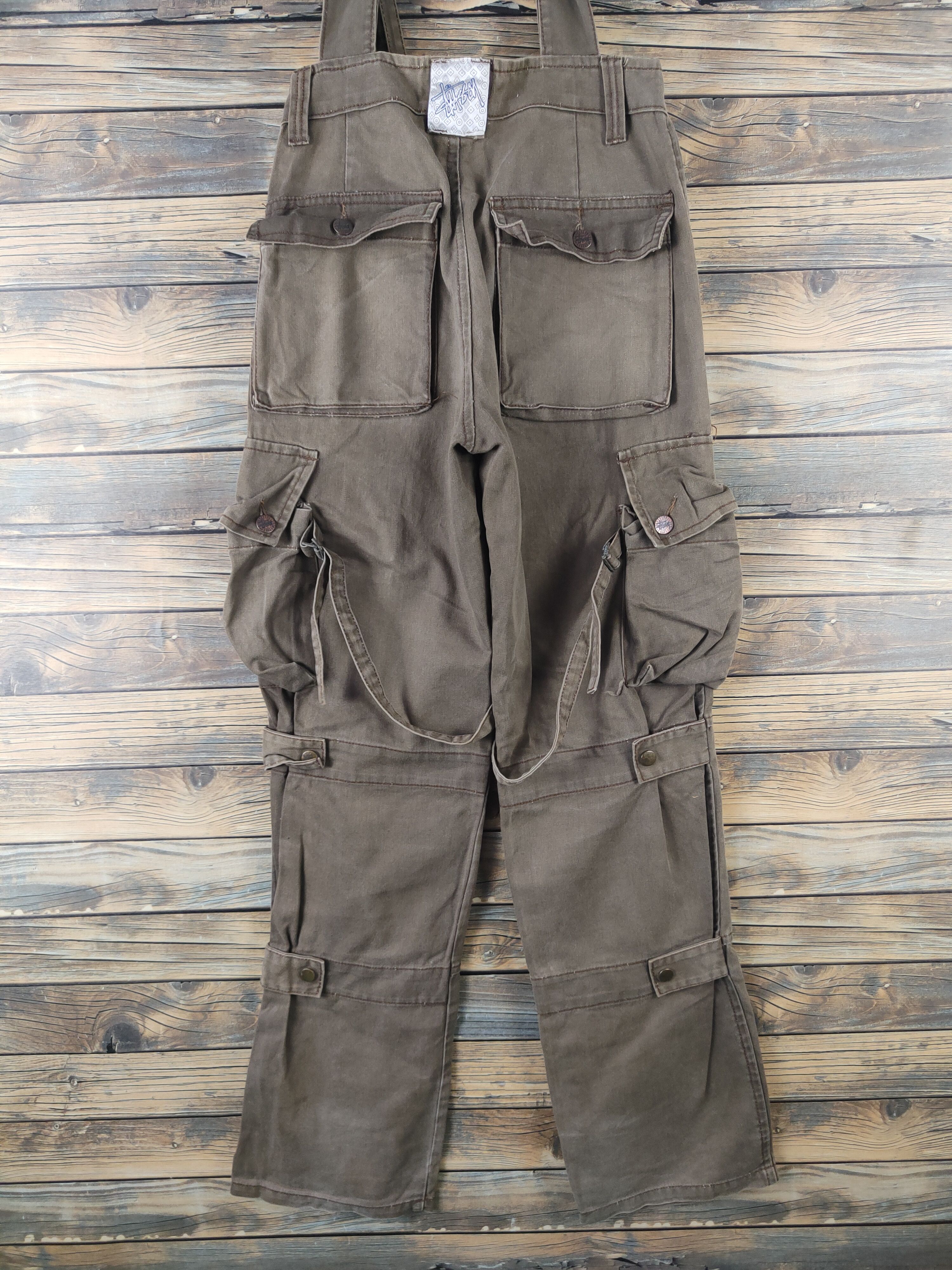Stussy DL Stussy Olive Multipocket Tactical Jumpsuits #2678 Size US 27 - 14 Thumbnail