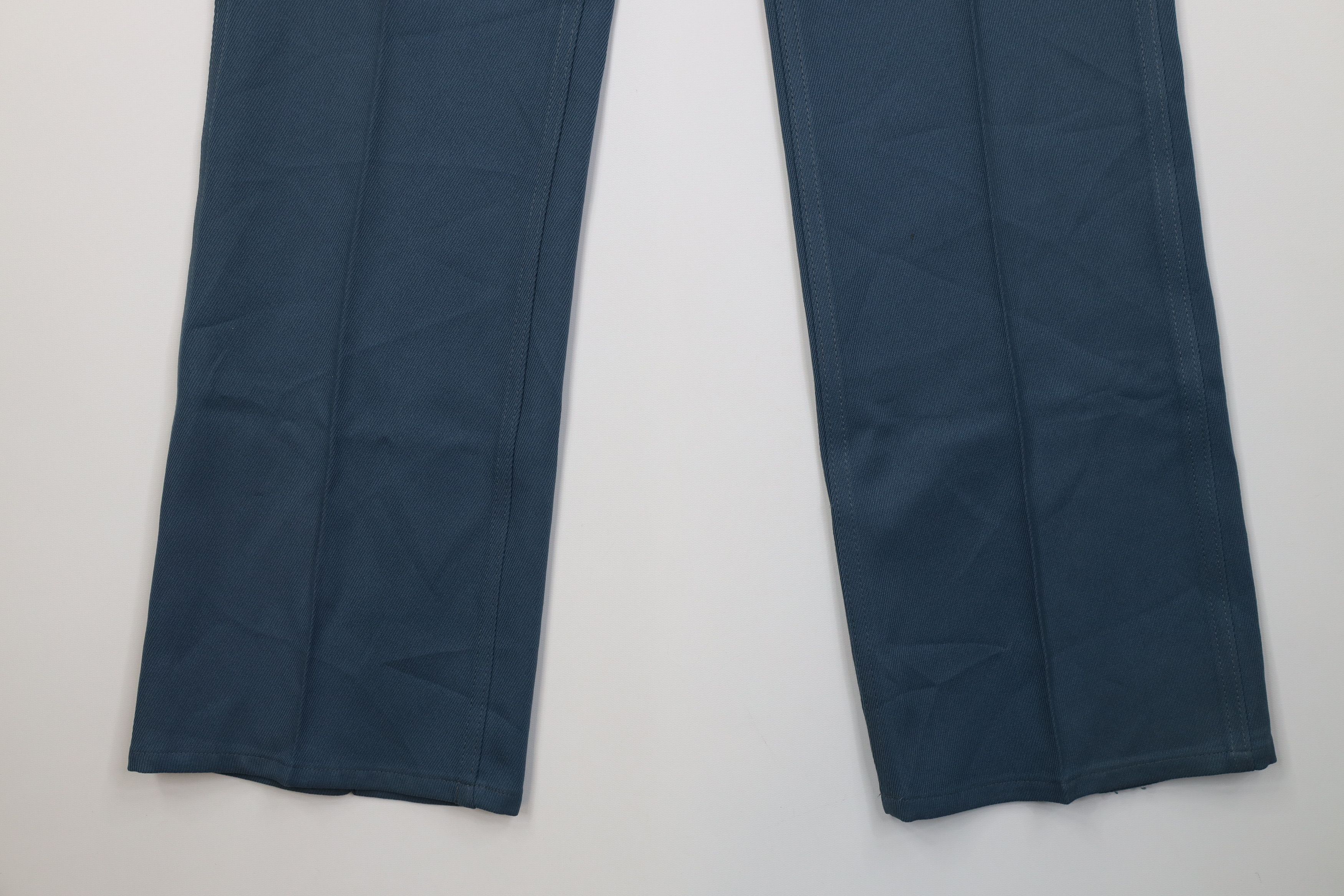 Levi's Vintage 70s Levis Knit Wide Leg Bell Bottoms Pants Blue USA Size US 32 / EU 48 - 4 Thumbnail