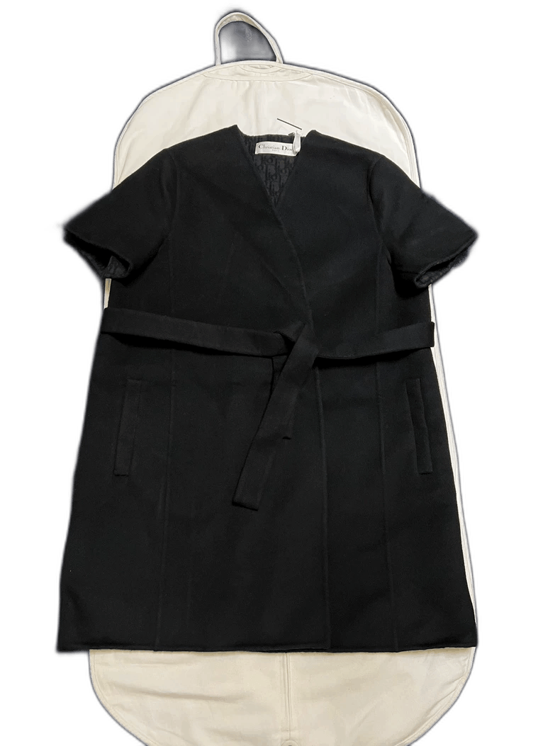 Dior Dior Black Wool Coat with Logo Inside Size US L / EU 52-54 / 3 - 1 Thumbnail