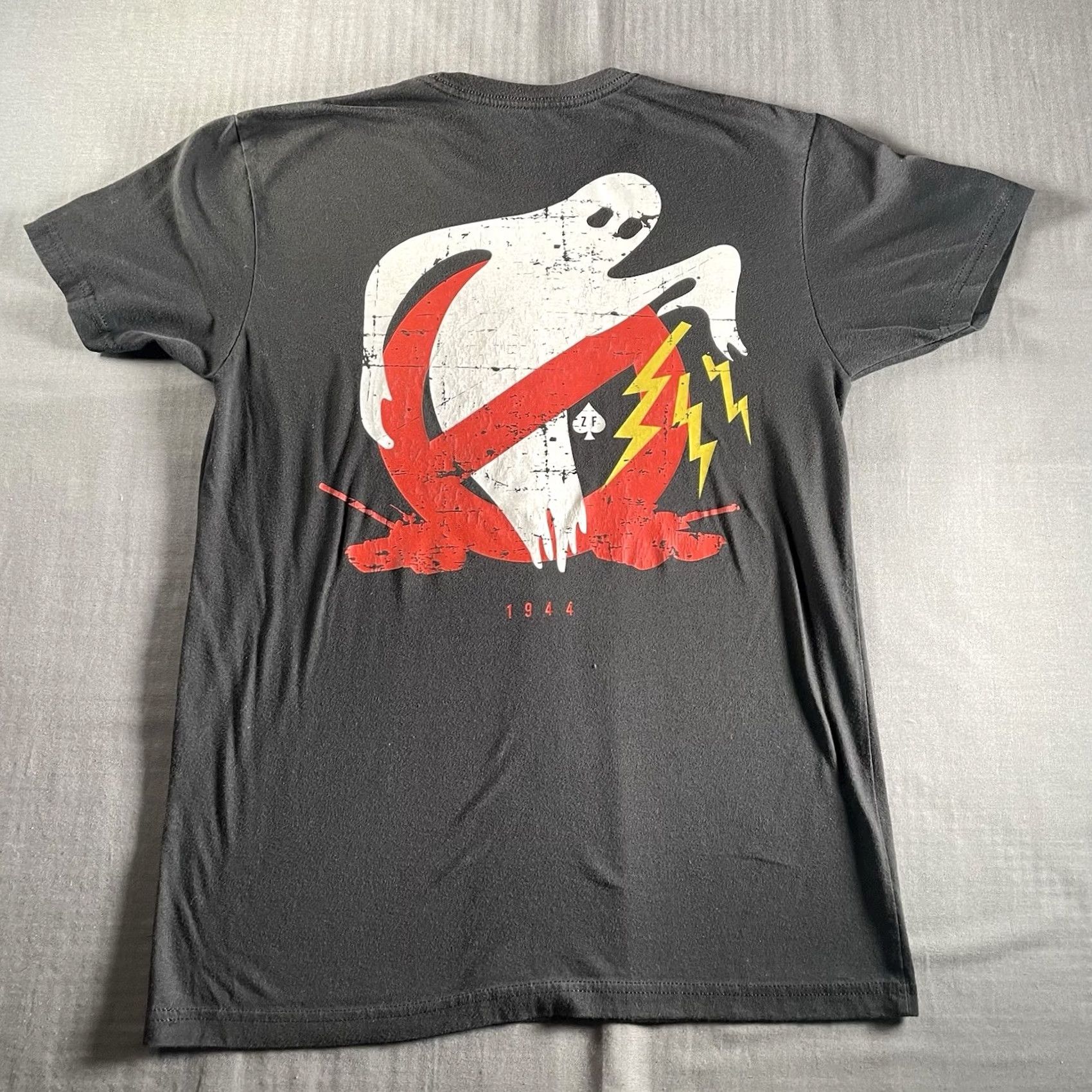 Vintage Zero Foxtrot Ghost Ghostbusters Graphic Shirt Medium Black Patriot 1944 Mens Size US M / EU 48-50 / 2 - 4 Thumbnail