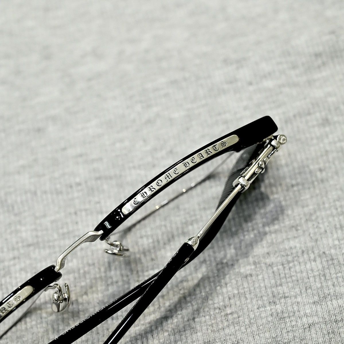 Chrome Hearts CHROME HEARTS BONENNOISSEUR II BLACK/BRUSHED SILVER GLASSES Size ONE SIZE - 12 Thumbnail