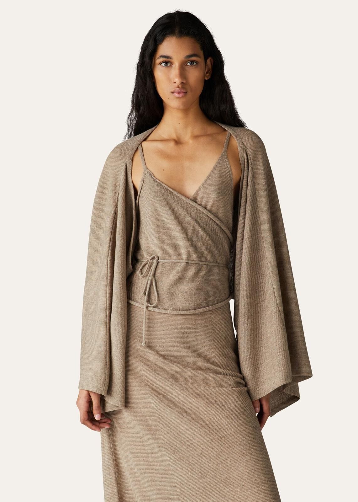 Loro Piana o1srvl11e1124 Cocooning Soft Regular-Fit Knit Shrug in Beige Size XS / US 0-2 / IT 36-38 - 2 Thumbnail